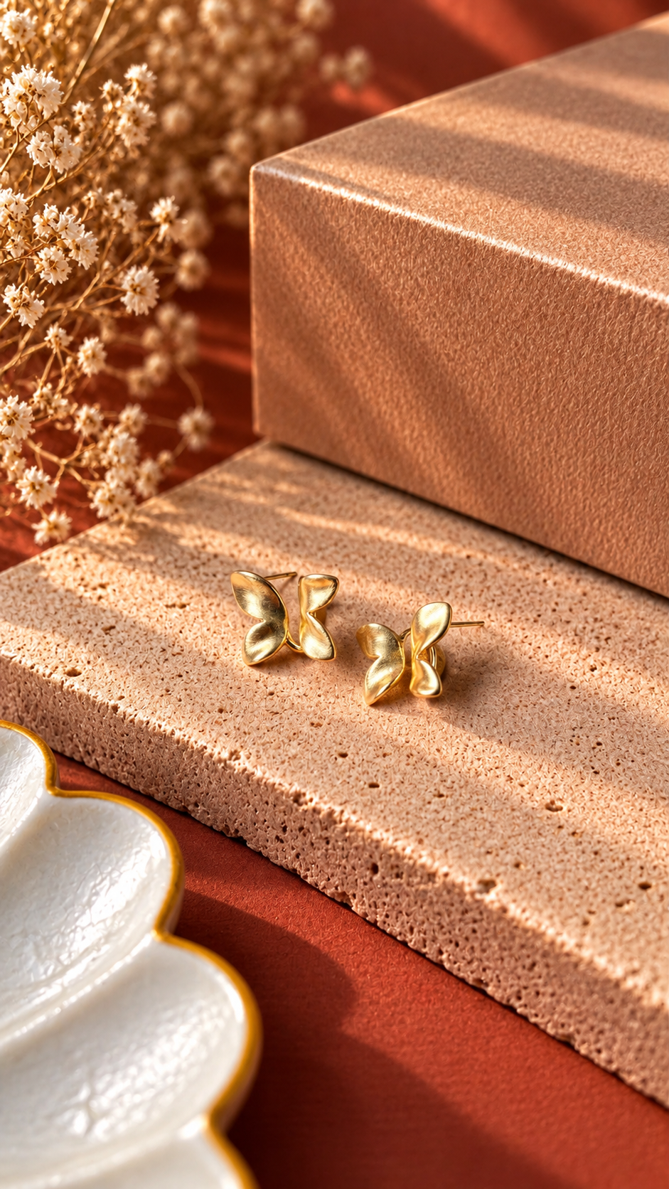Elegant Butterfly Shaped Stud Earrings