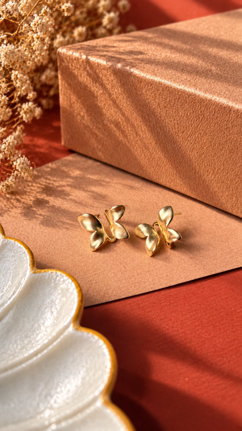 Elegant Butterfly Shaped Stud Earrings