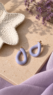 Minimalist Teardrop Shaped Stud Earrings