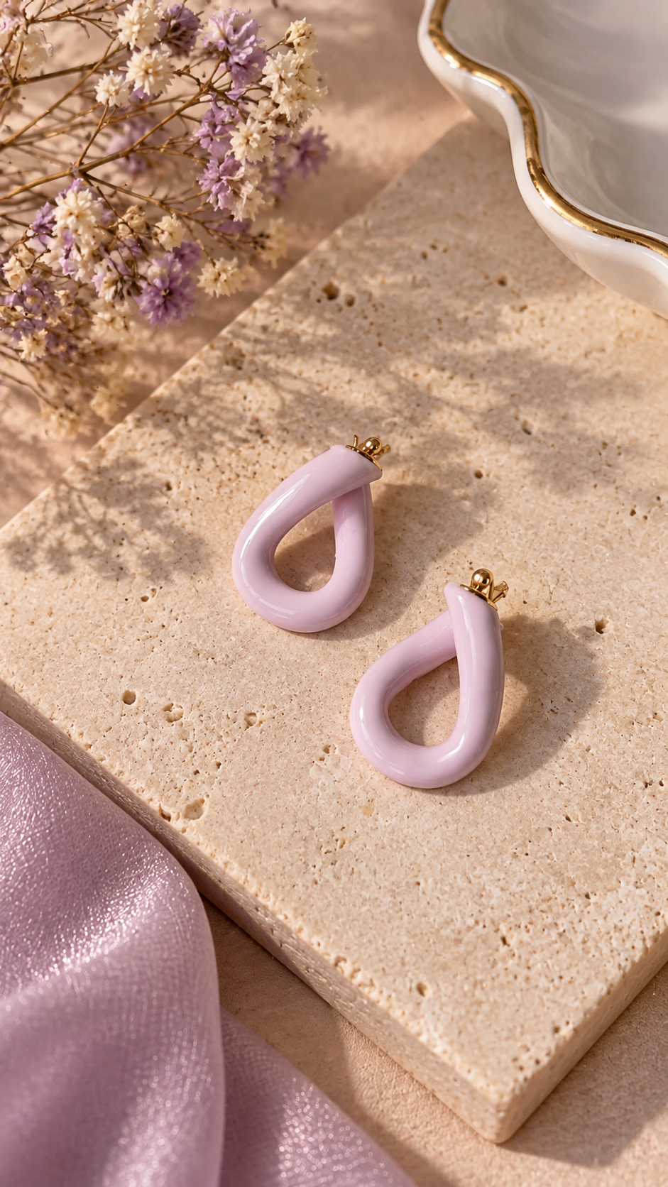 Elegant Teardrop Shaped Hoop Earrings