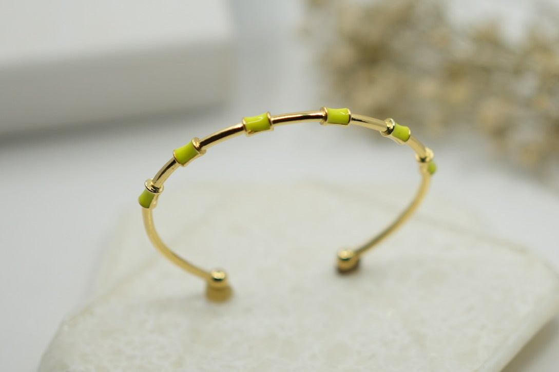 Stainless steel Delicate Enamel cuff