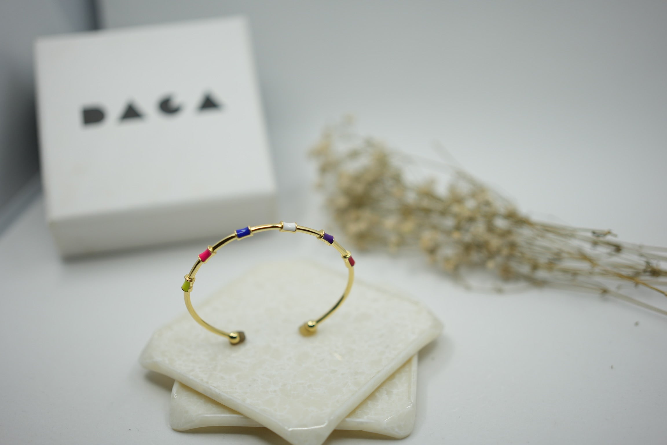 Stainless steel Delicate Enamel cuff