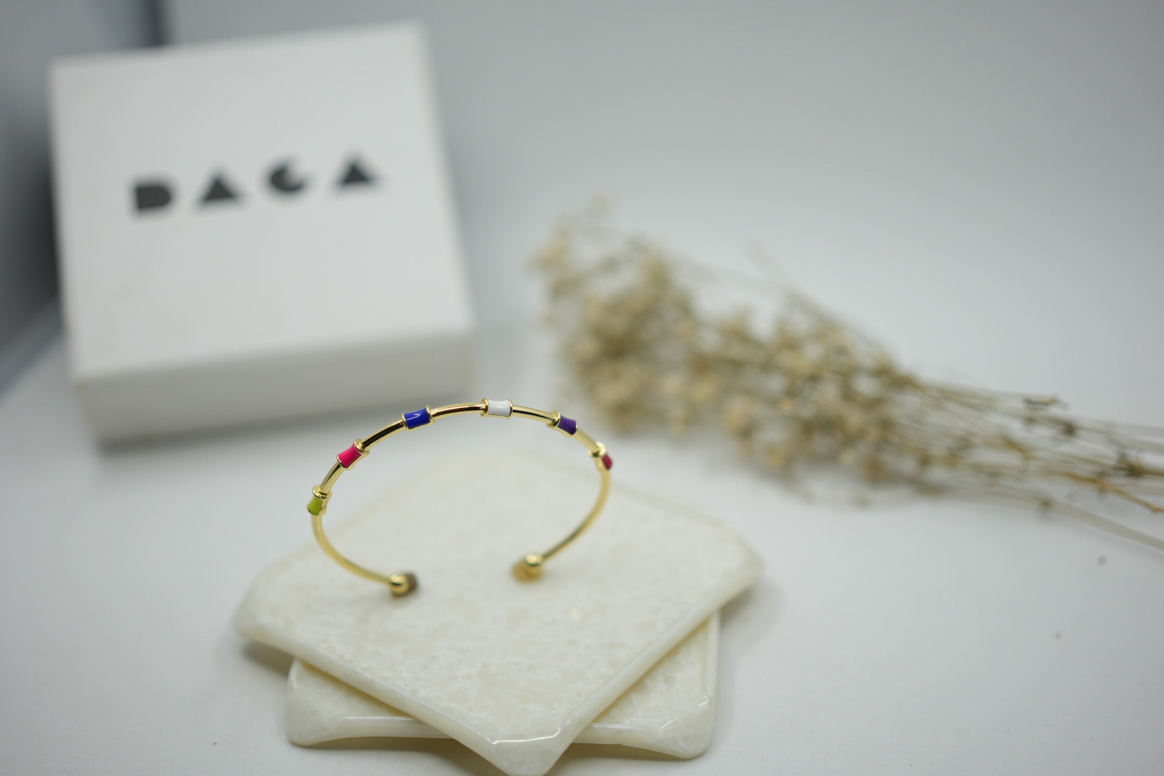 Stainless steel Delicate Enamel cuff