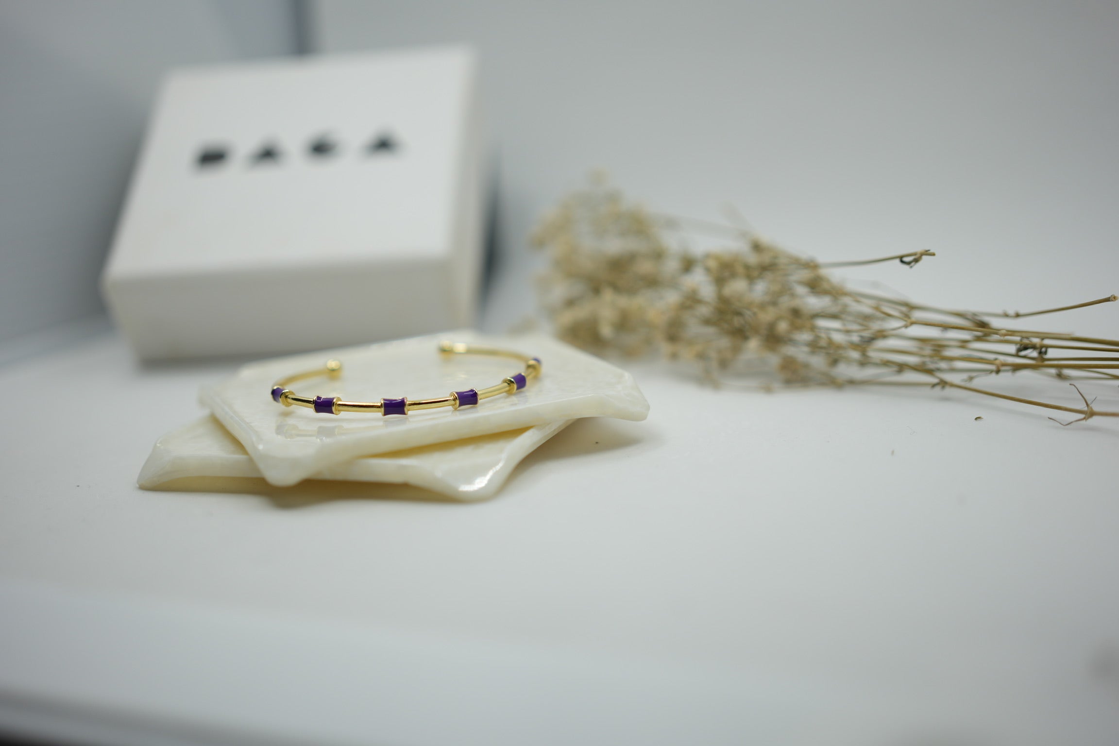 Stainless steel Delicate Enamel cuff