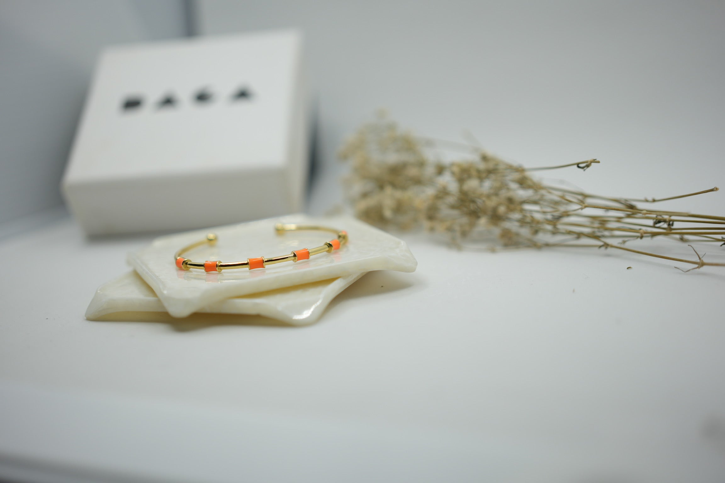 Stainless steel Delicate Enamel cuff