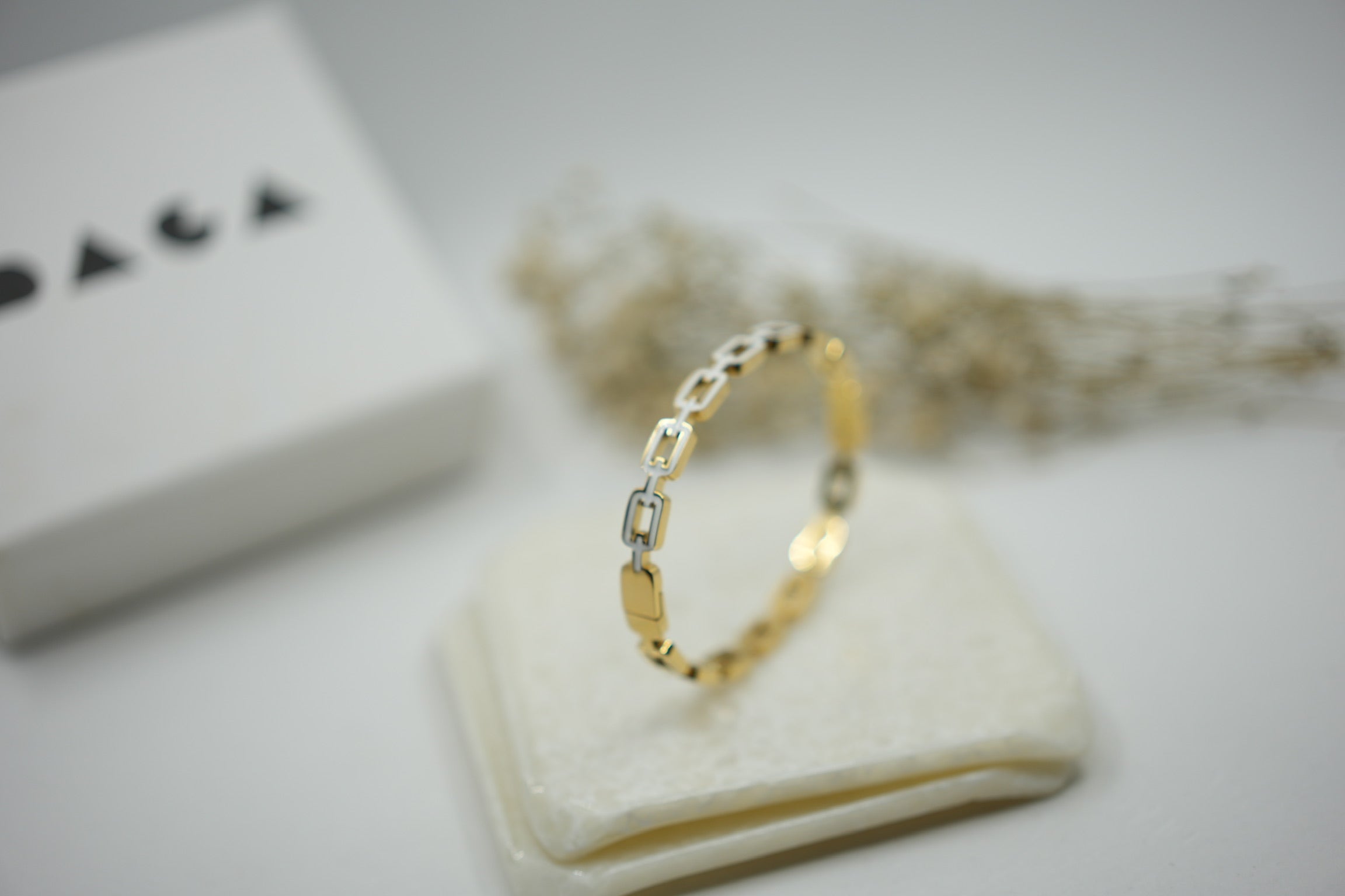 Stainless Steel Linked style Enamel cuff