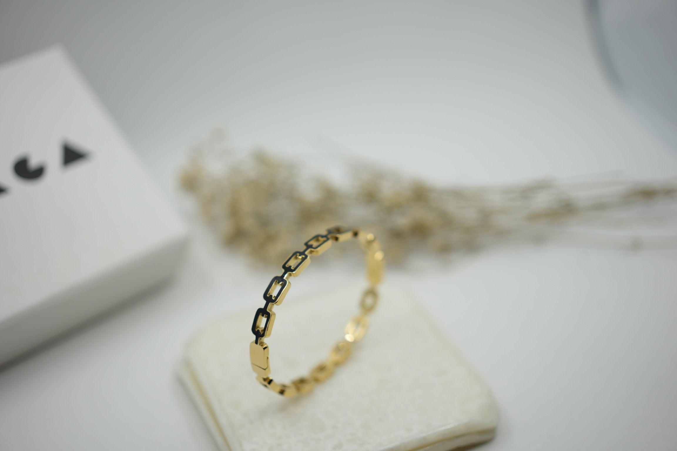 Stainless Steel Linked style Enamel cuff