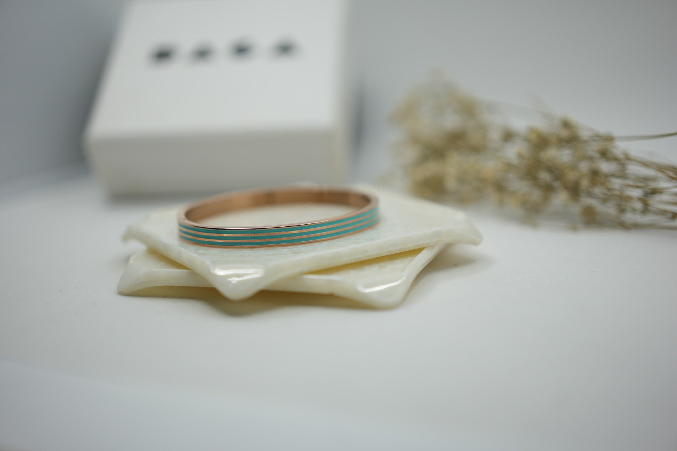 Stainless steel Band style Enamel cuff