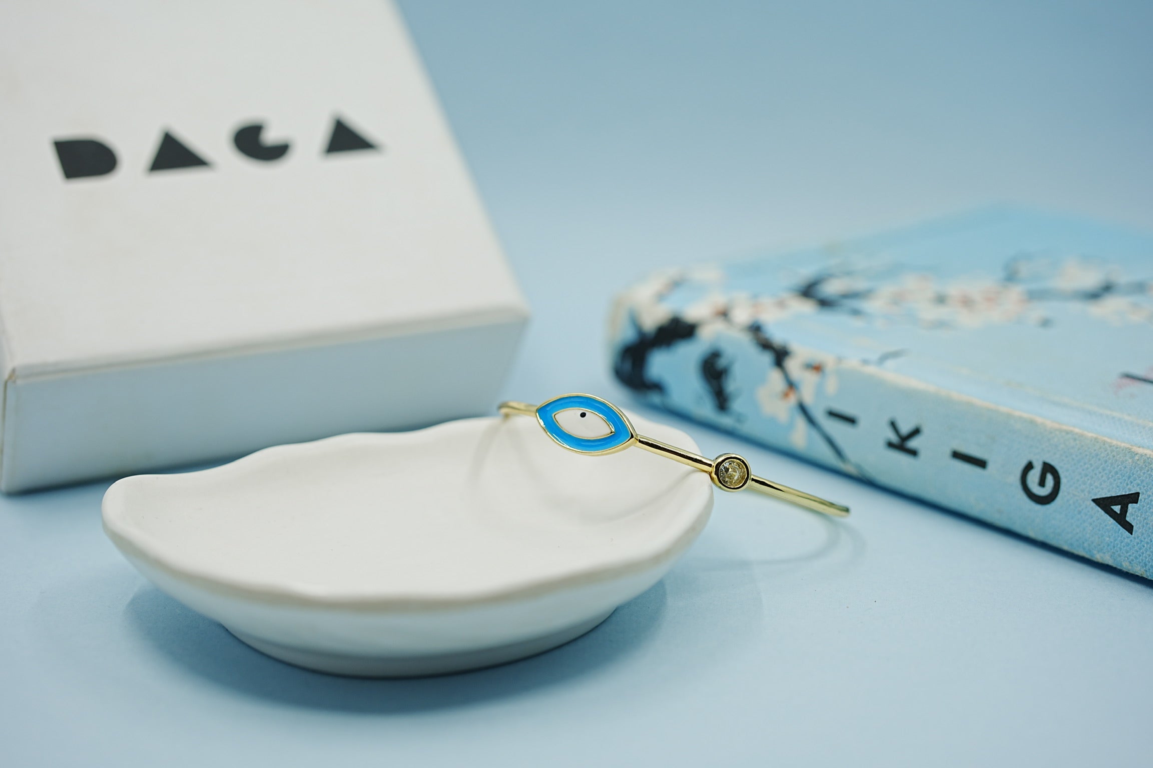 Stainless Steel Oval evileye cuff