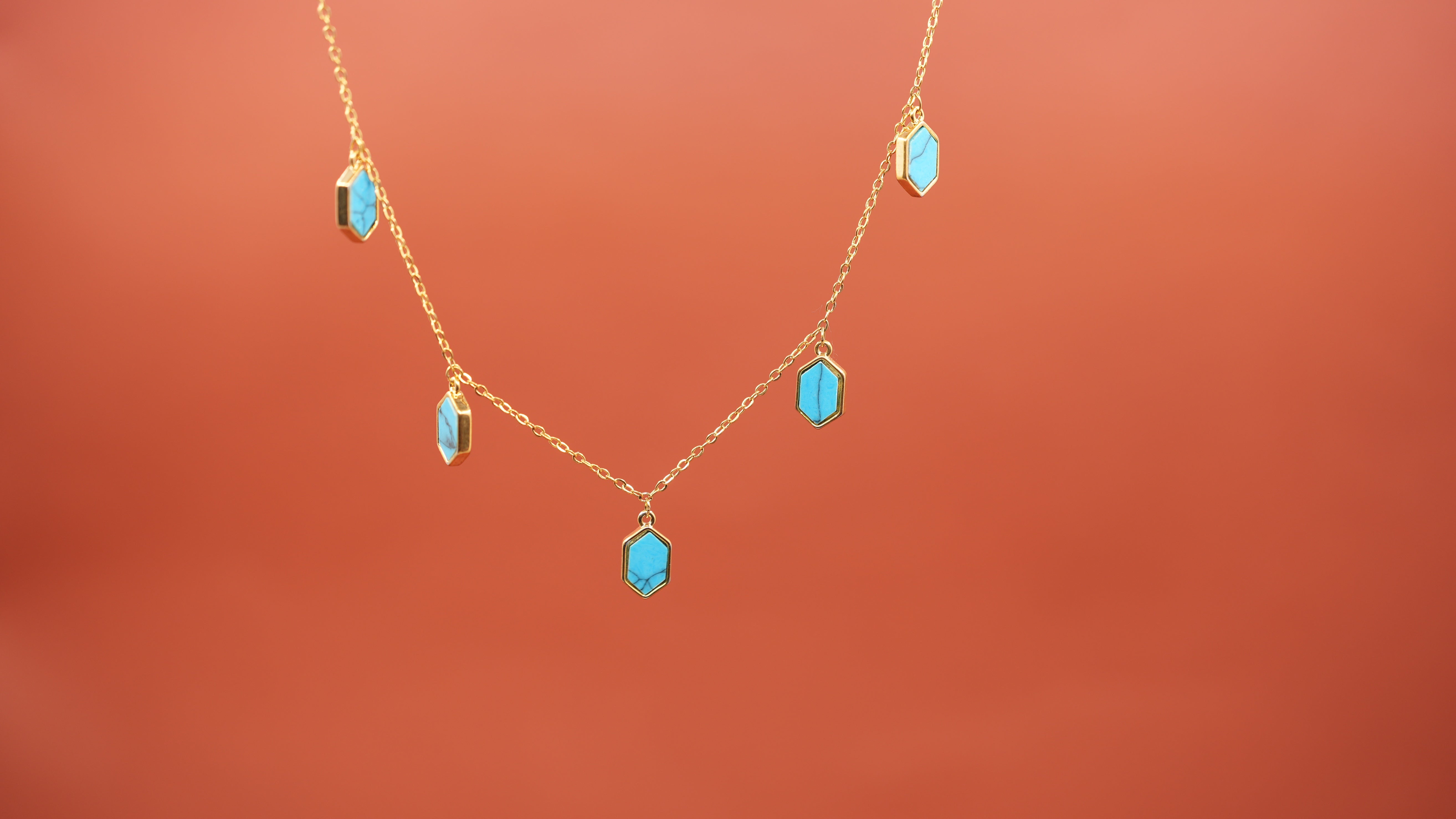 Blue Horizon Charm Necklace