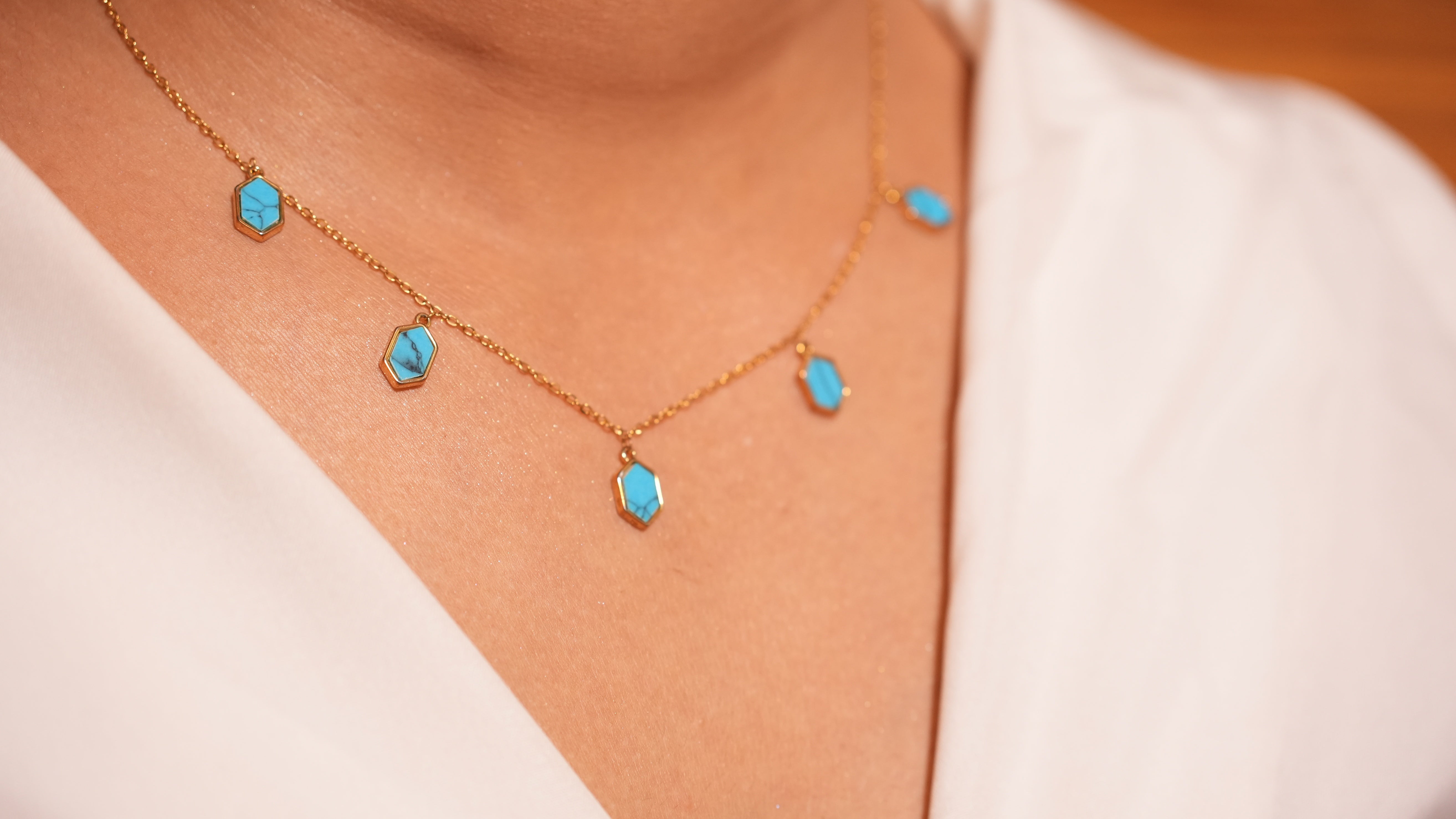 Blue Horizon Charm Necklace