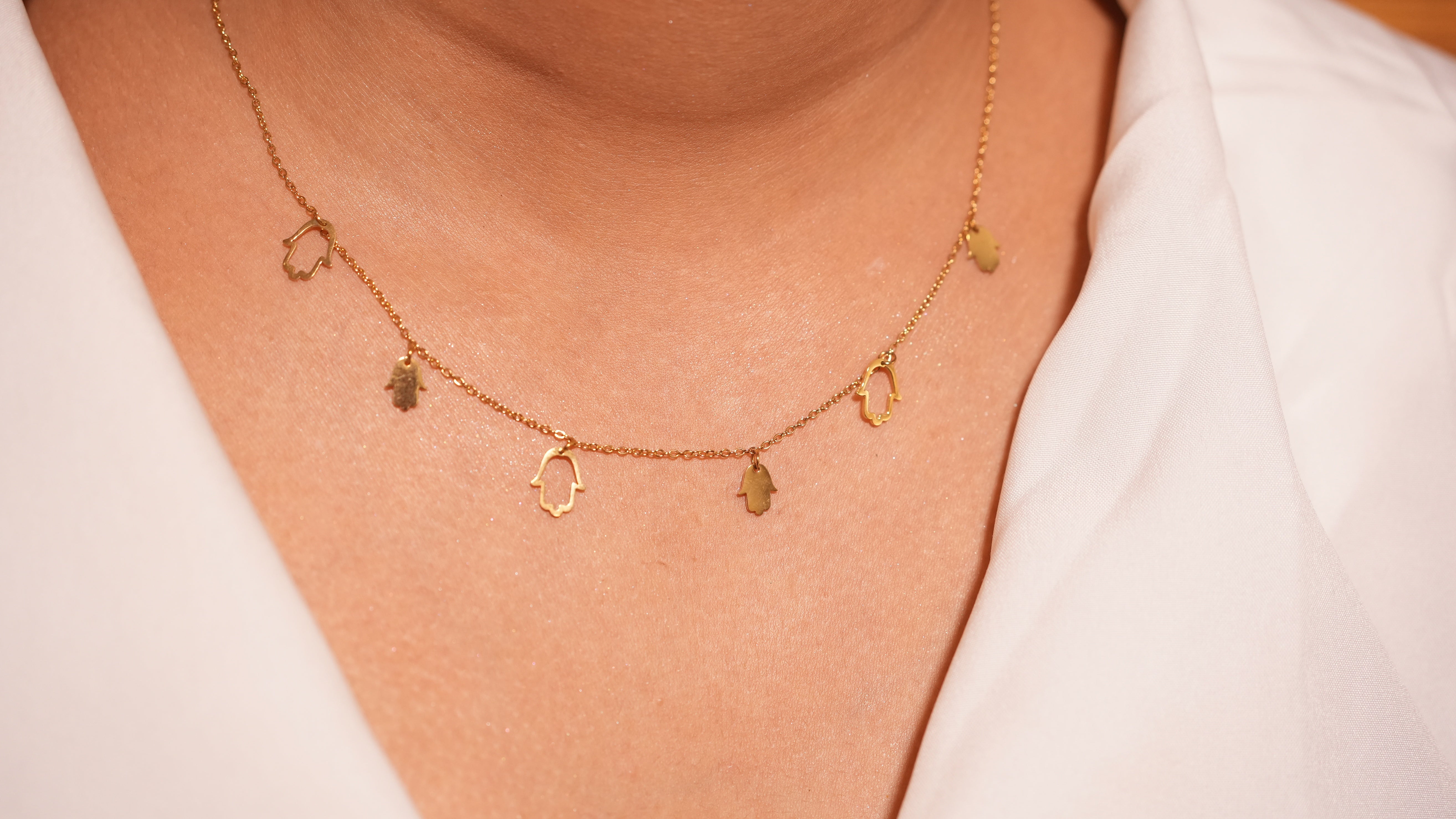 Divine Palm Charm Necklace