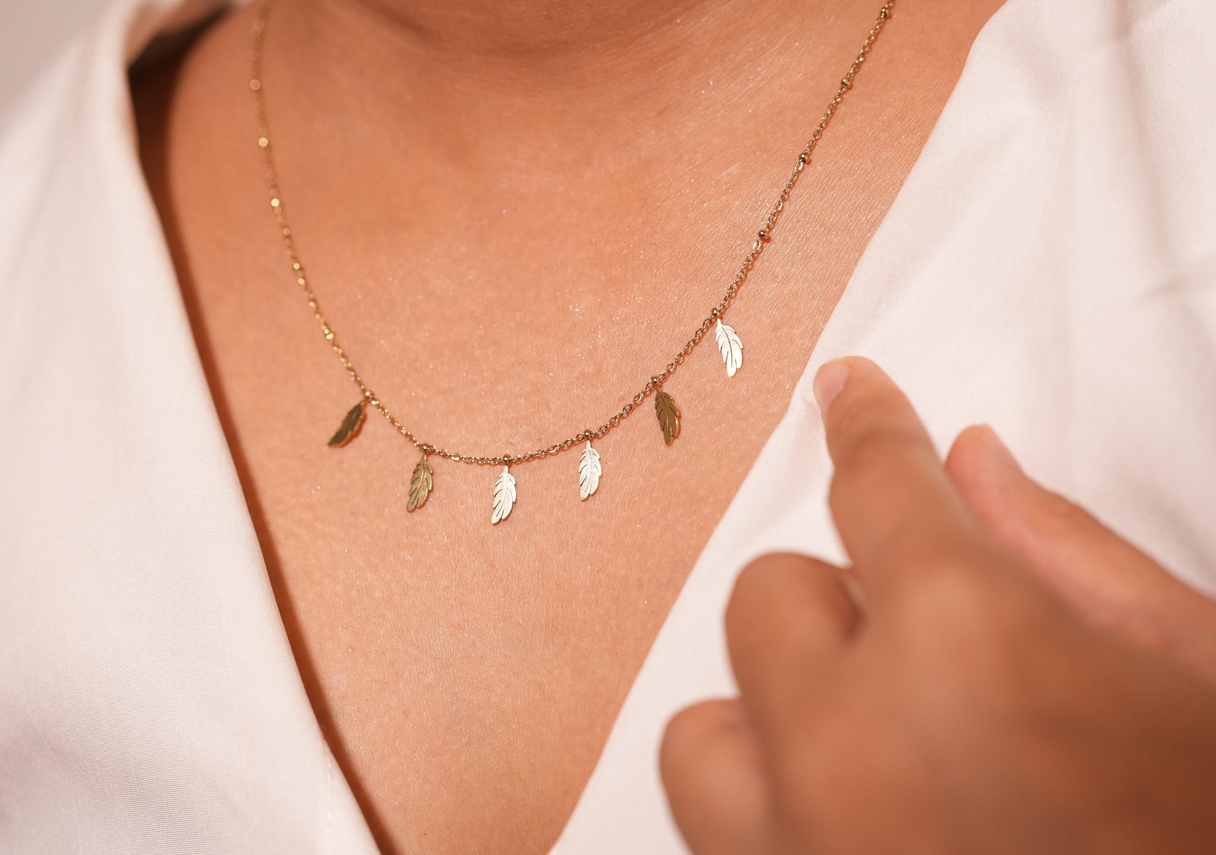 Golden Bloom Charm Necklace