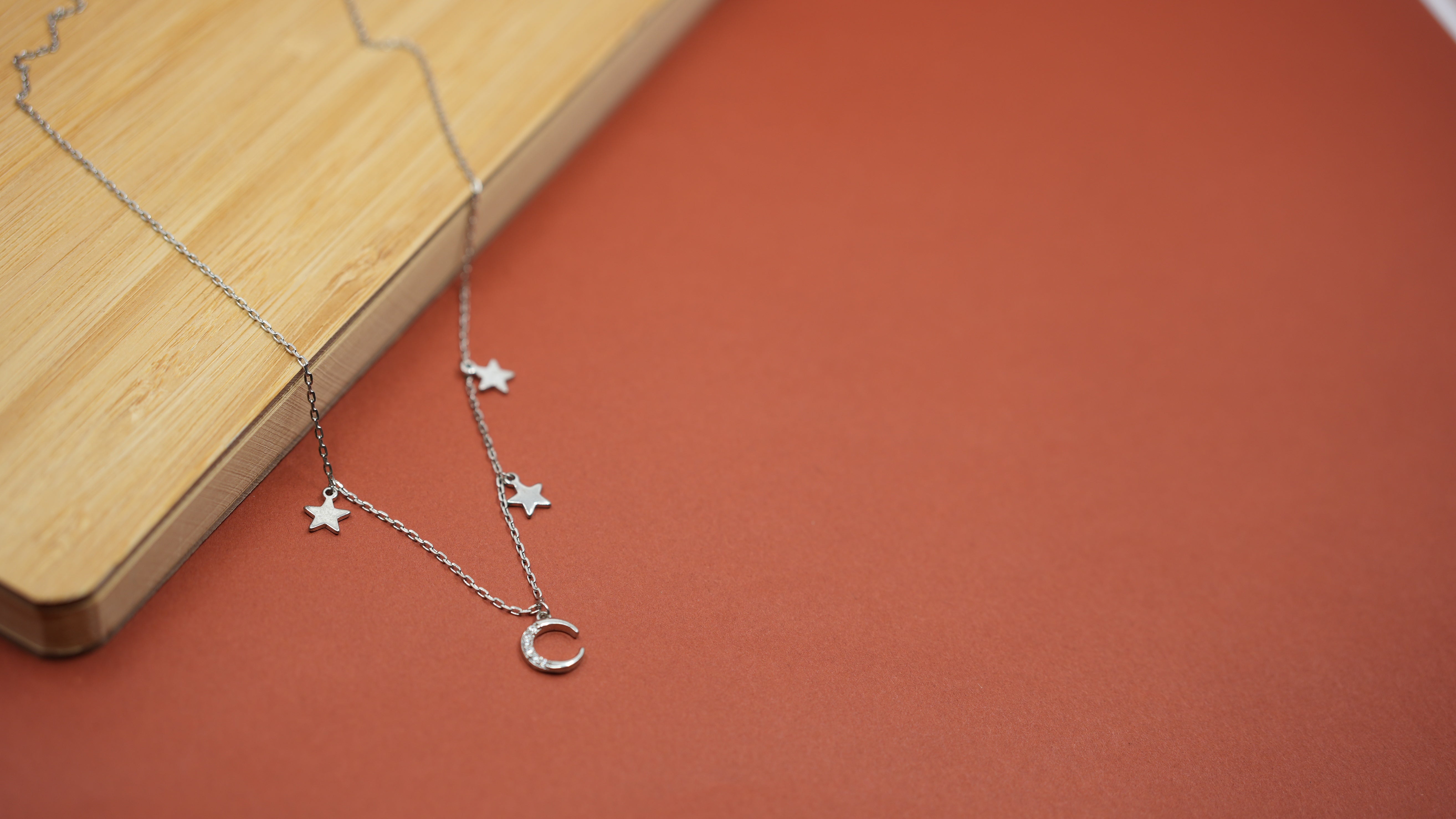 Moon and Star Charm Necklace