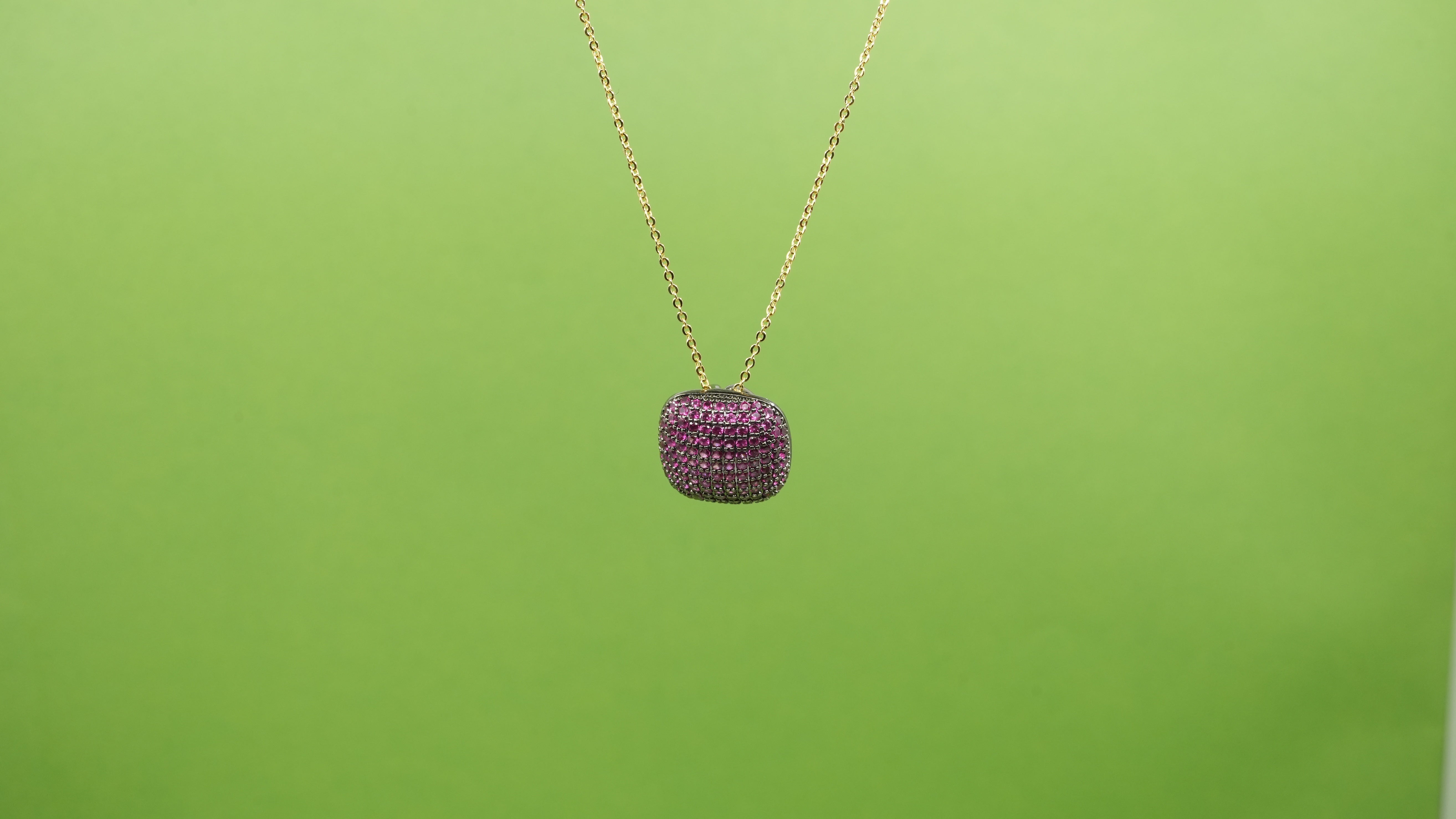 Geometric Spark Necklace Pink