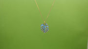 Leaf of earth Blue necklace