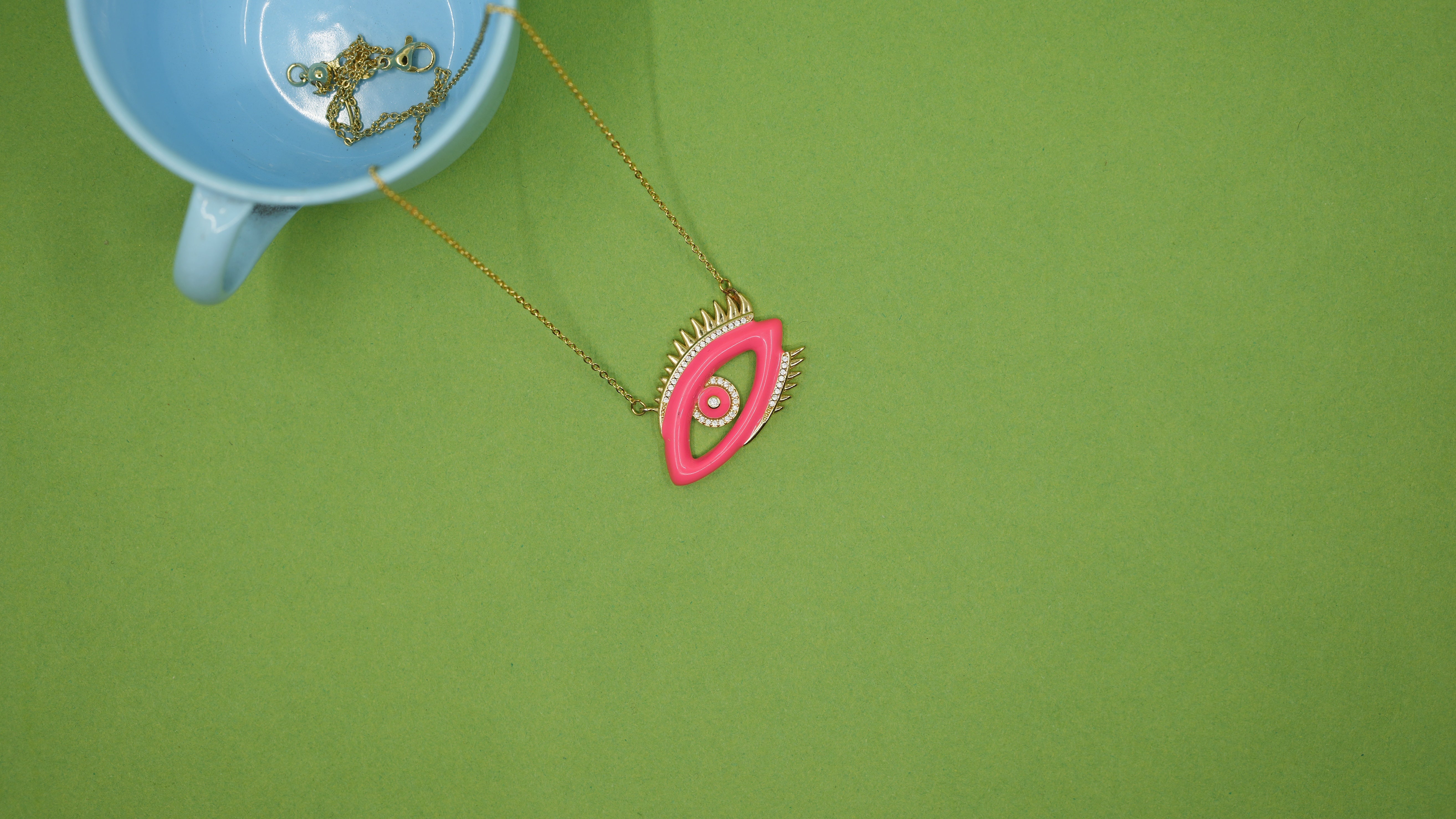 Nazar No More Necklace Neon Pink