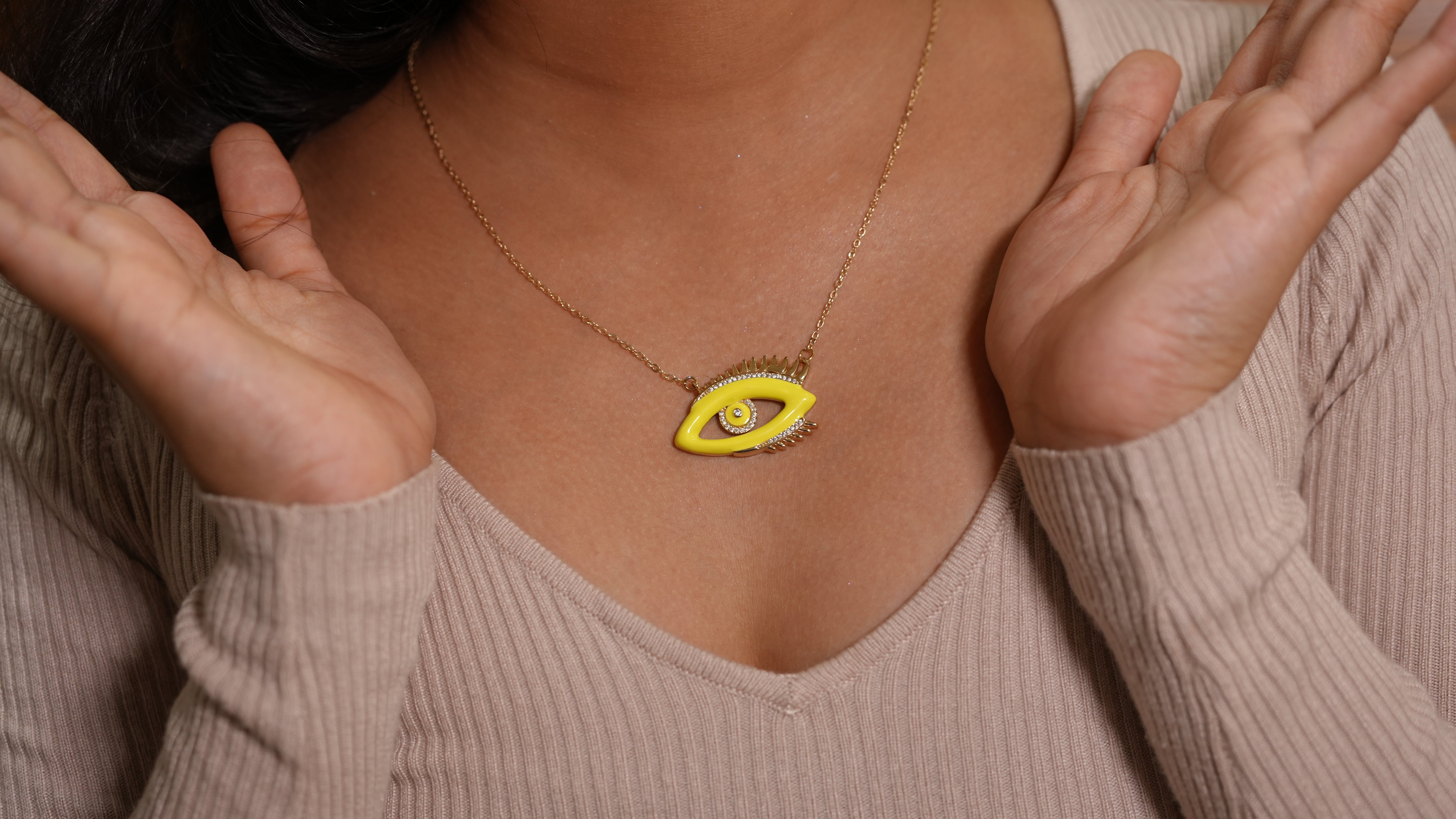 Nazar No More Necklace Yellow