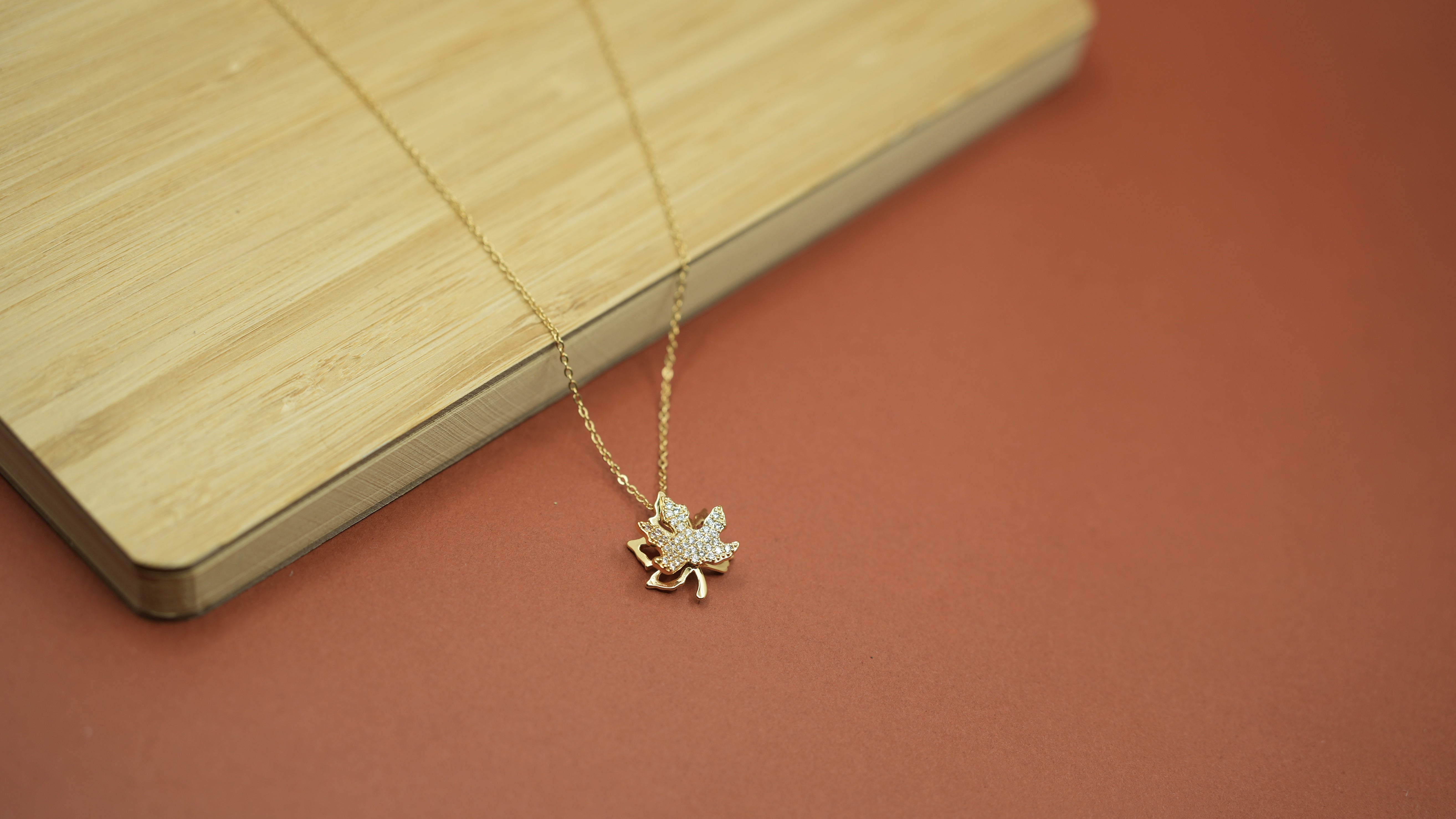 Maple Gold leaf Necklace
