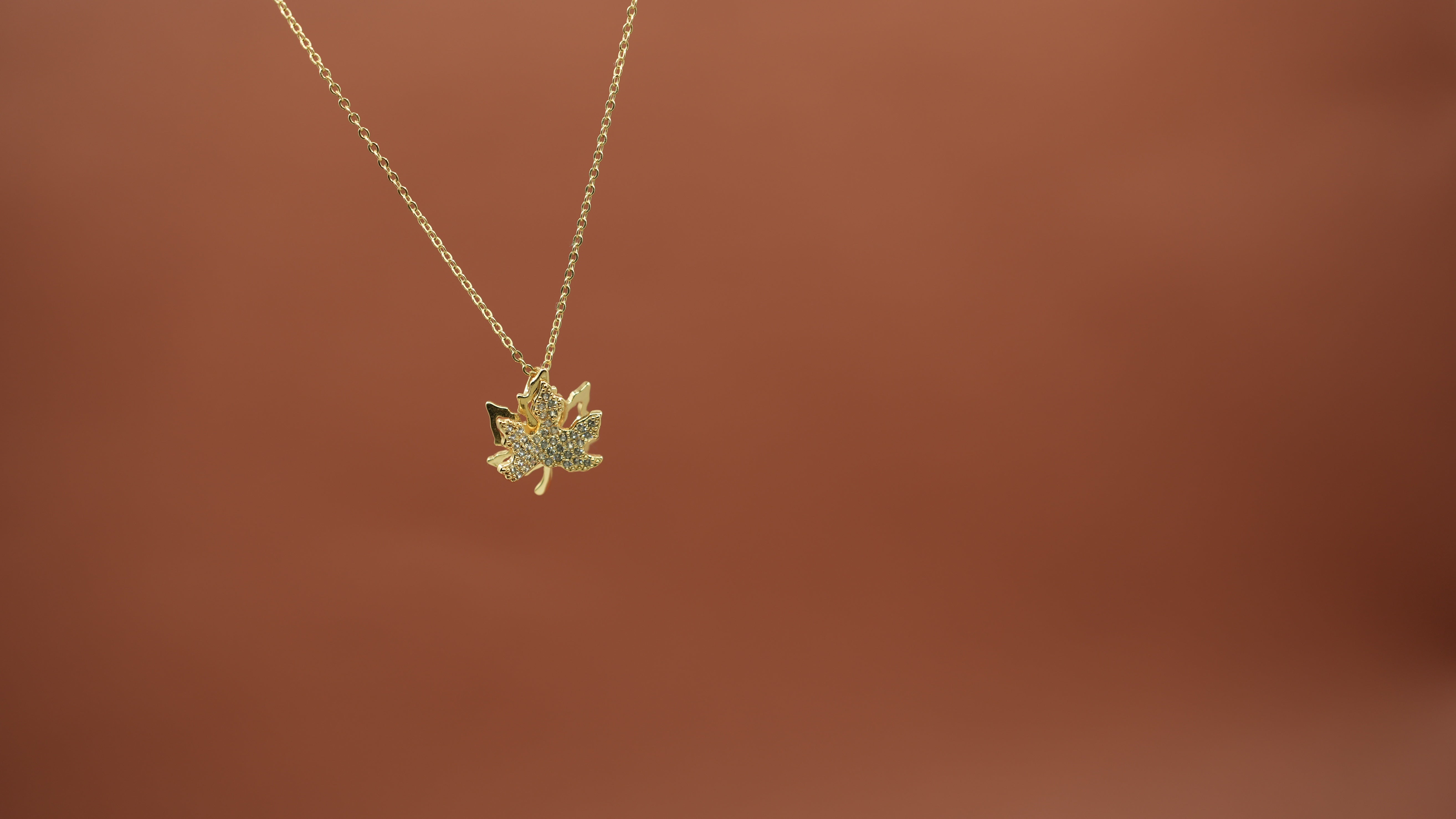 Maple Gold leaf Necklace