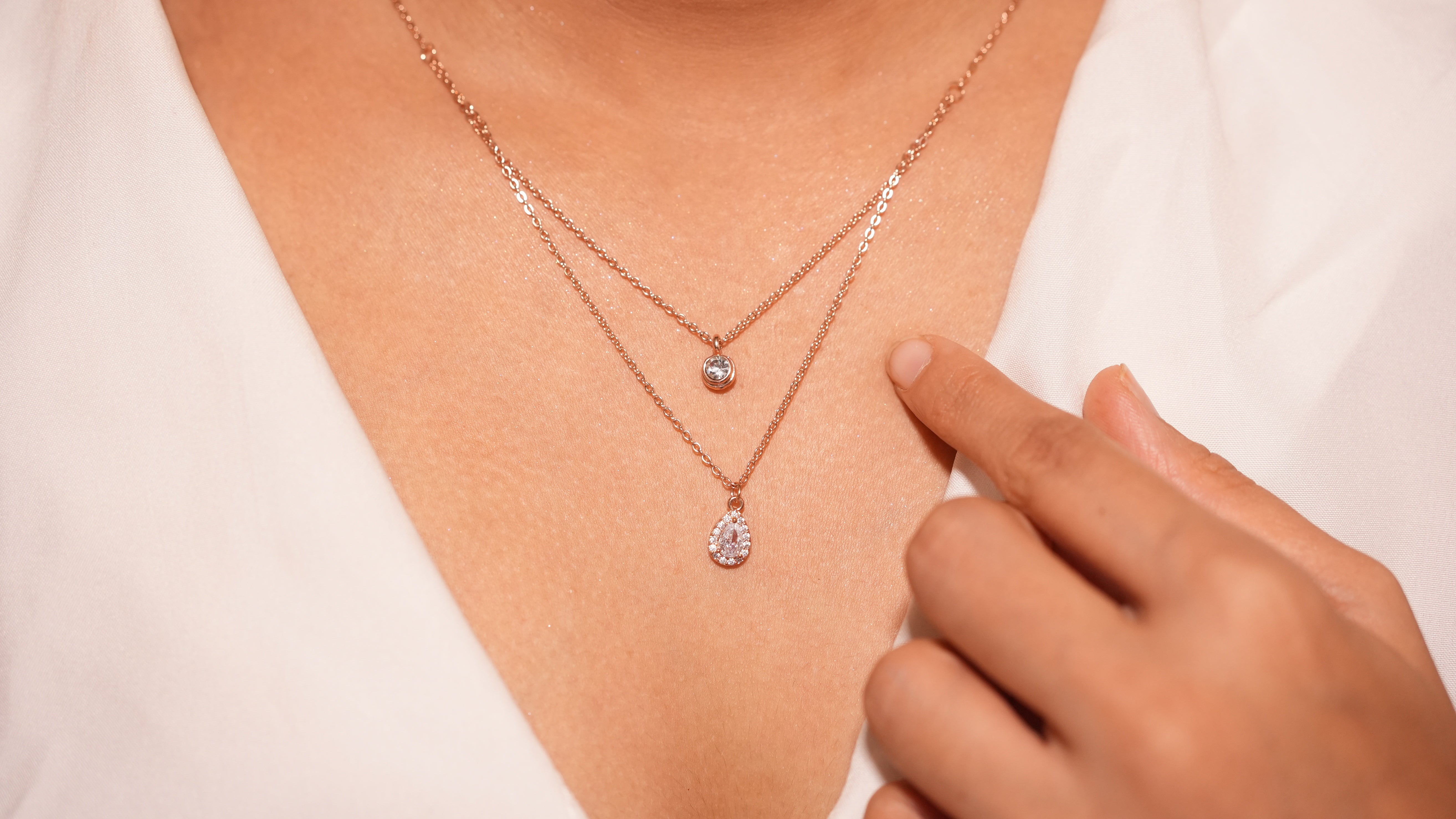 Drop Stack Layered Necklace