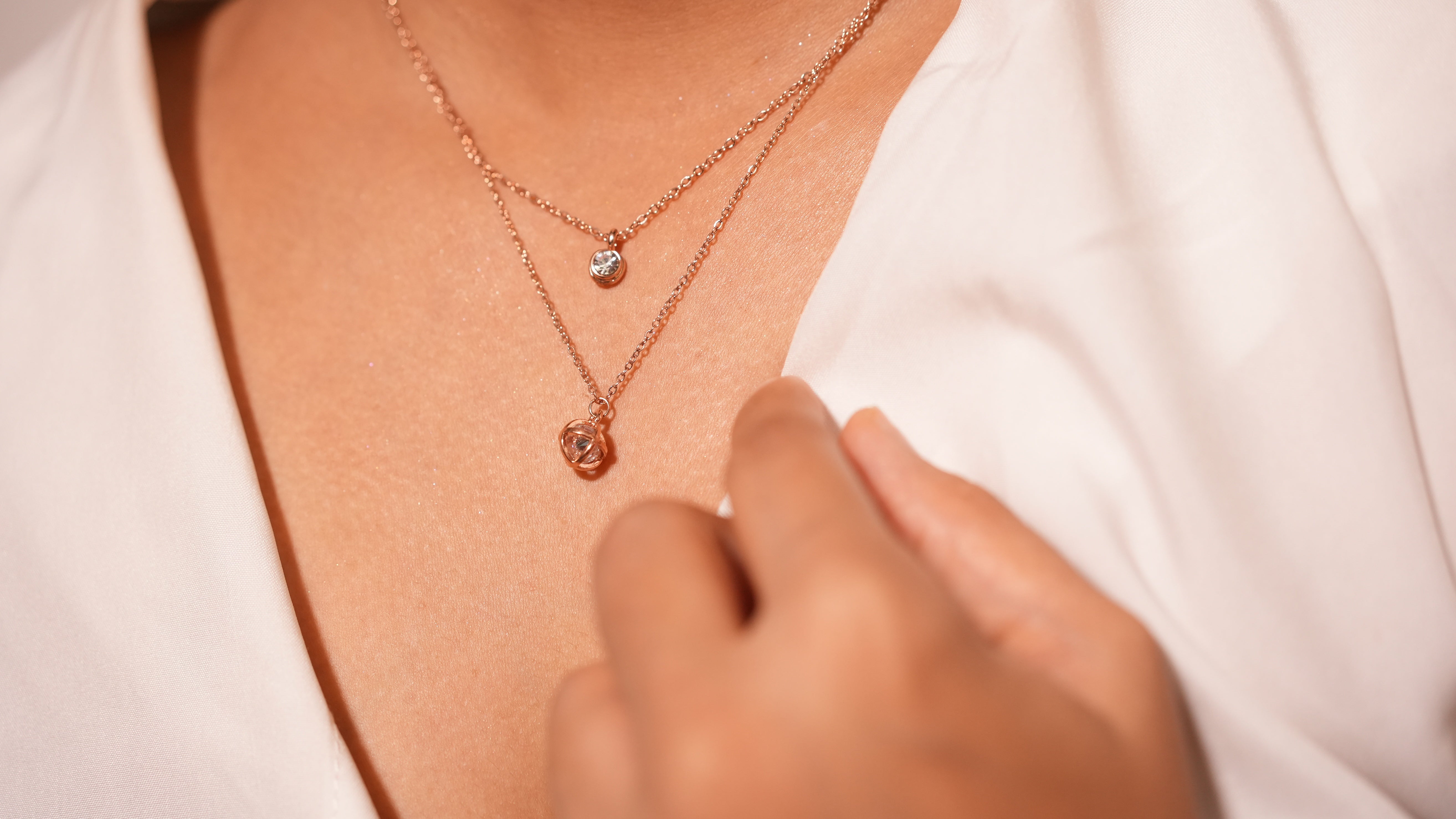 Echo Gem Layered Necklace