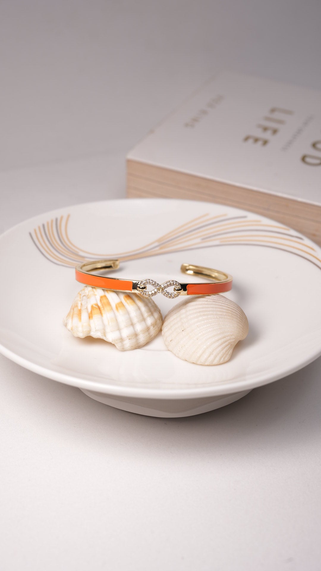 Coral infinity bracelet
