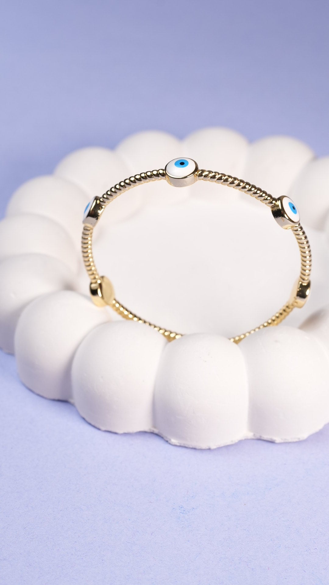 Triple Evil Eye White