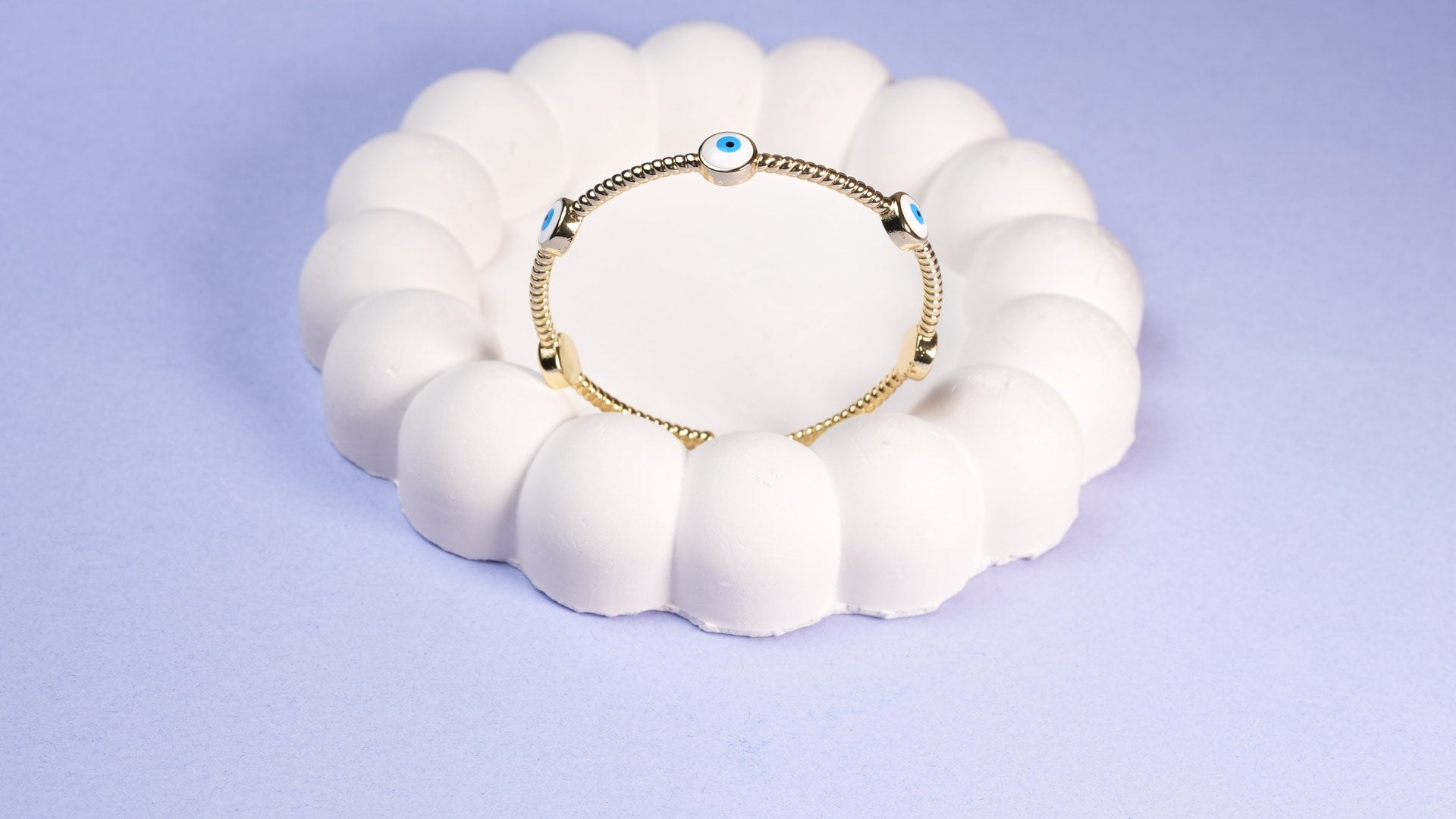 Triple Evil Eye White