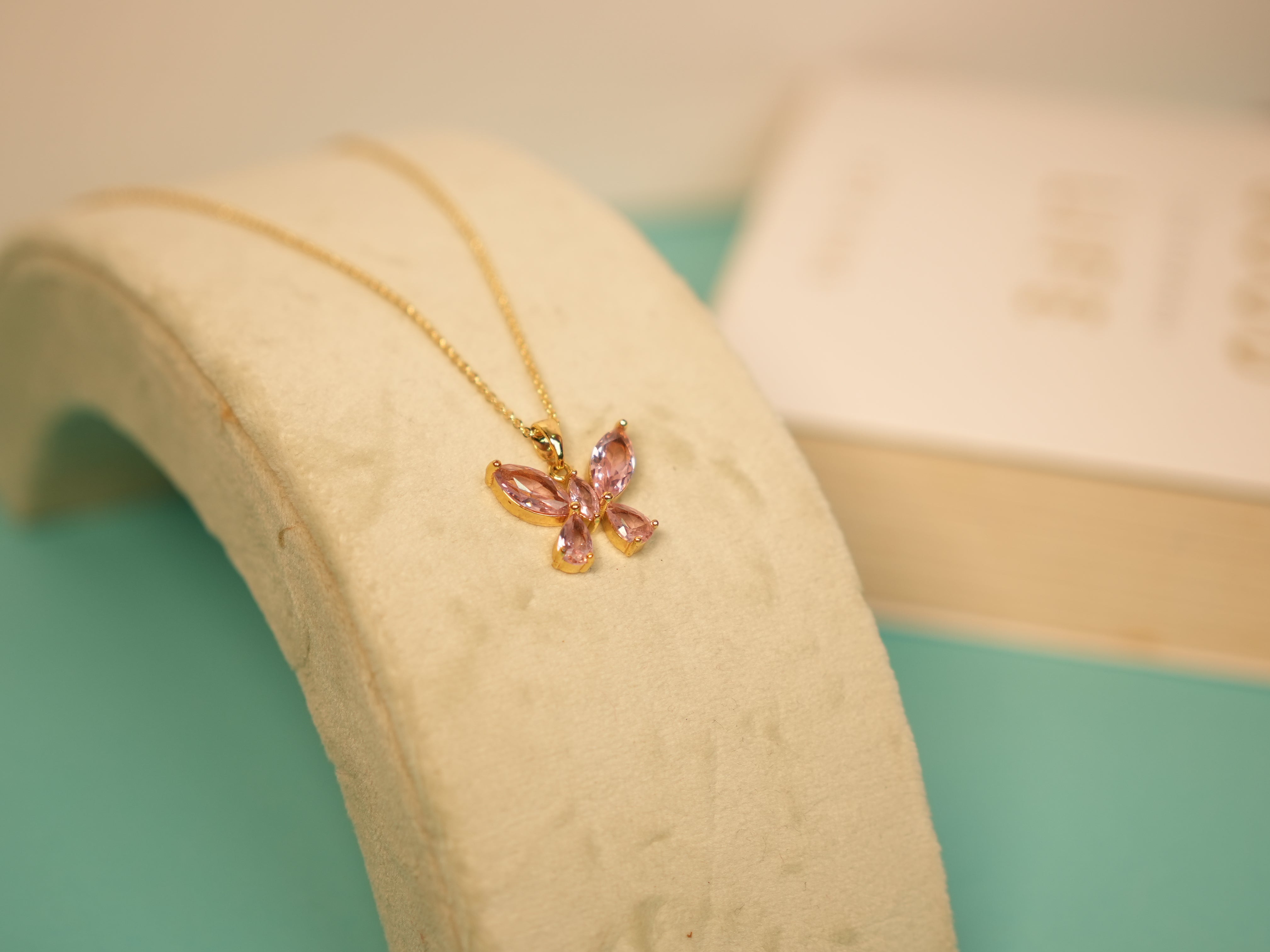 Blush Flutter necklace