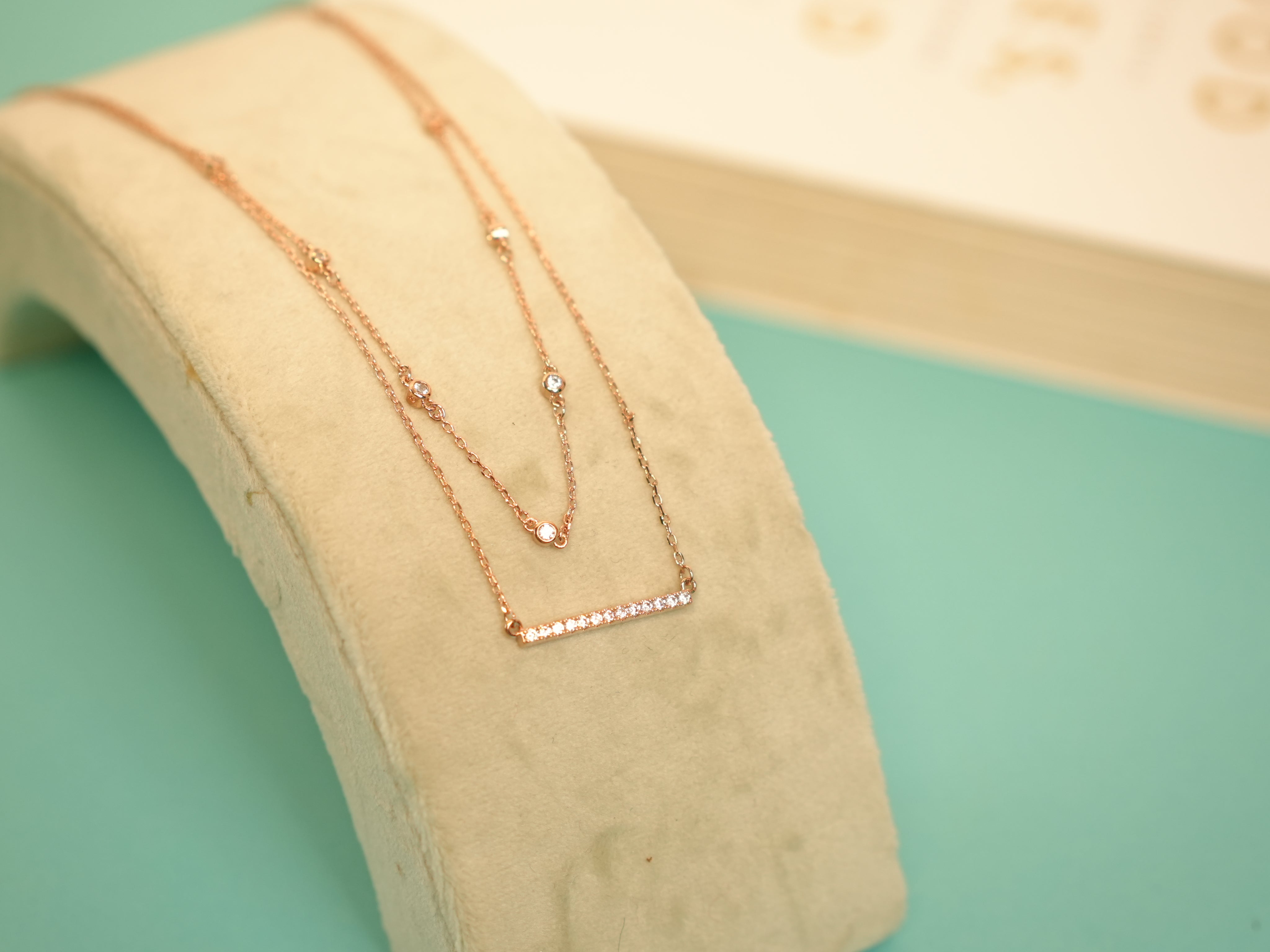 Willow Stone Layered Necklace rosegold