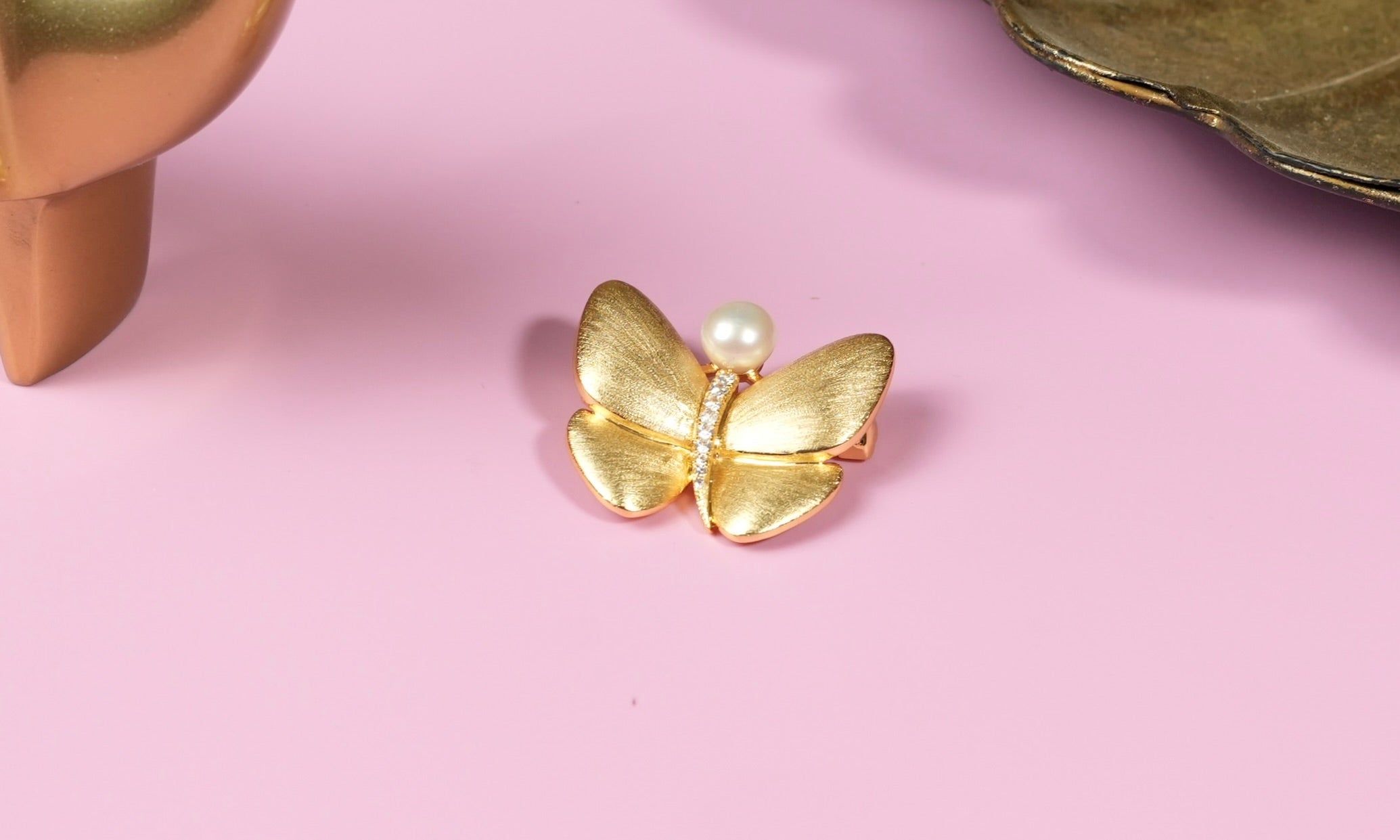 Golden Butterfly Brooch