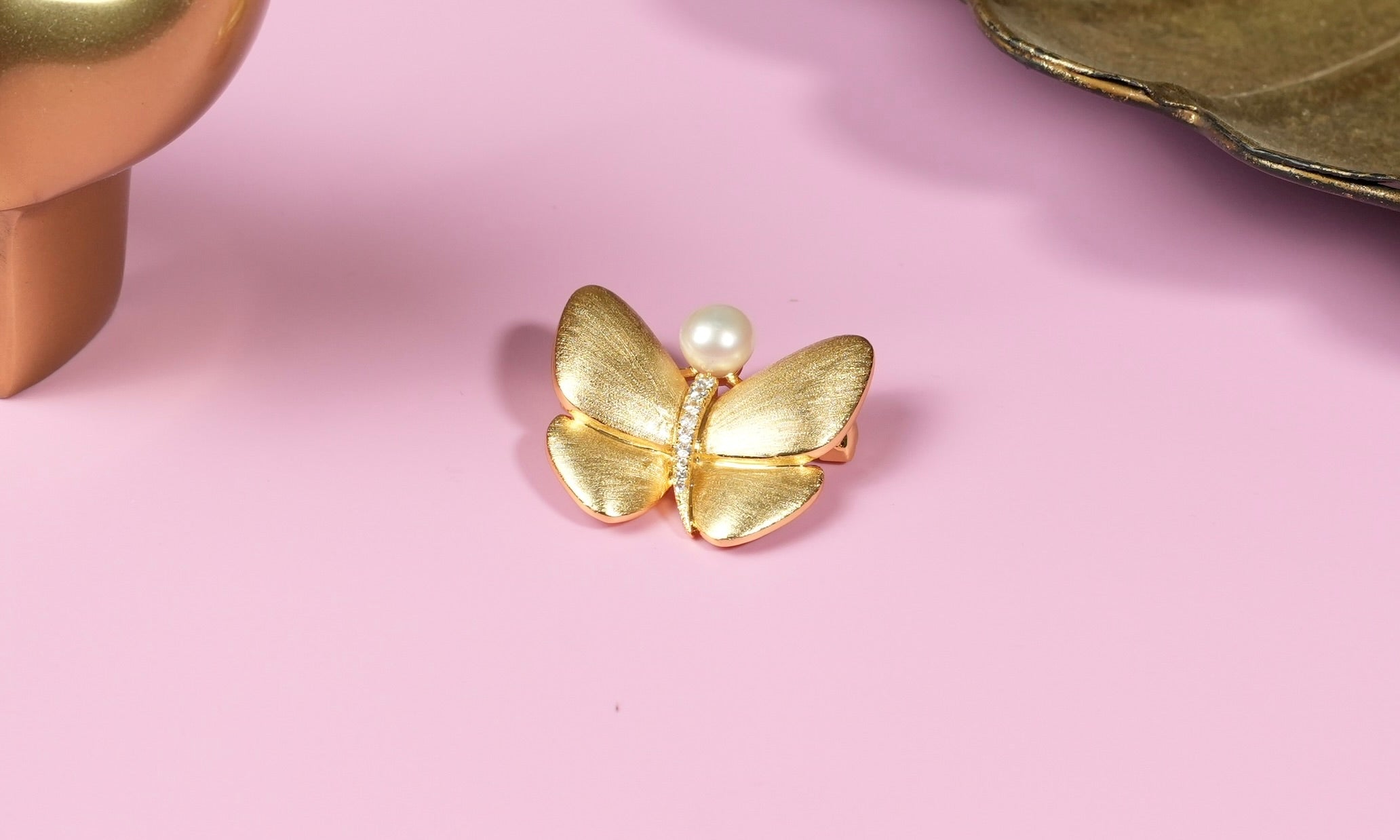 Golden Butterfly Brooch