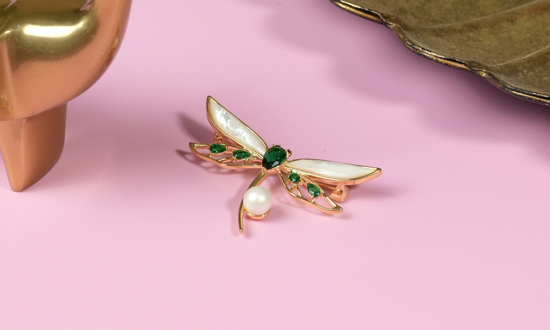 Dragonfly MOP Brooch