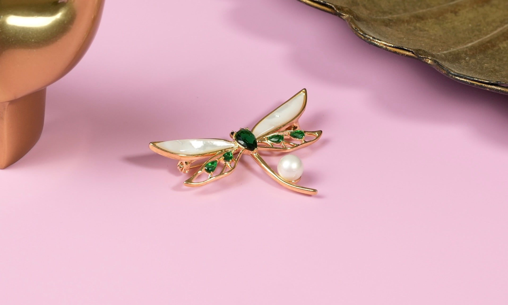 Dragonfly MOP Brooch