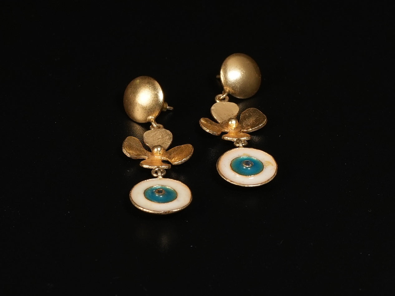 Evil eye floral gold