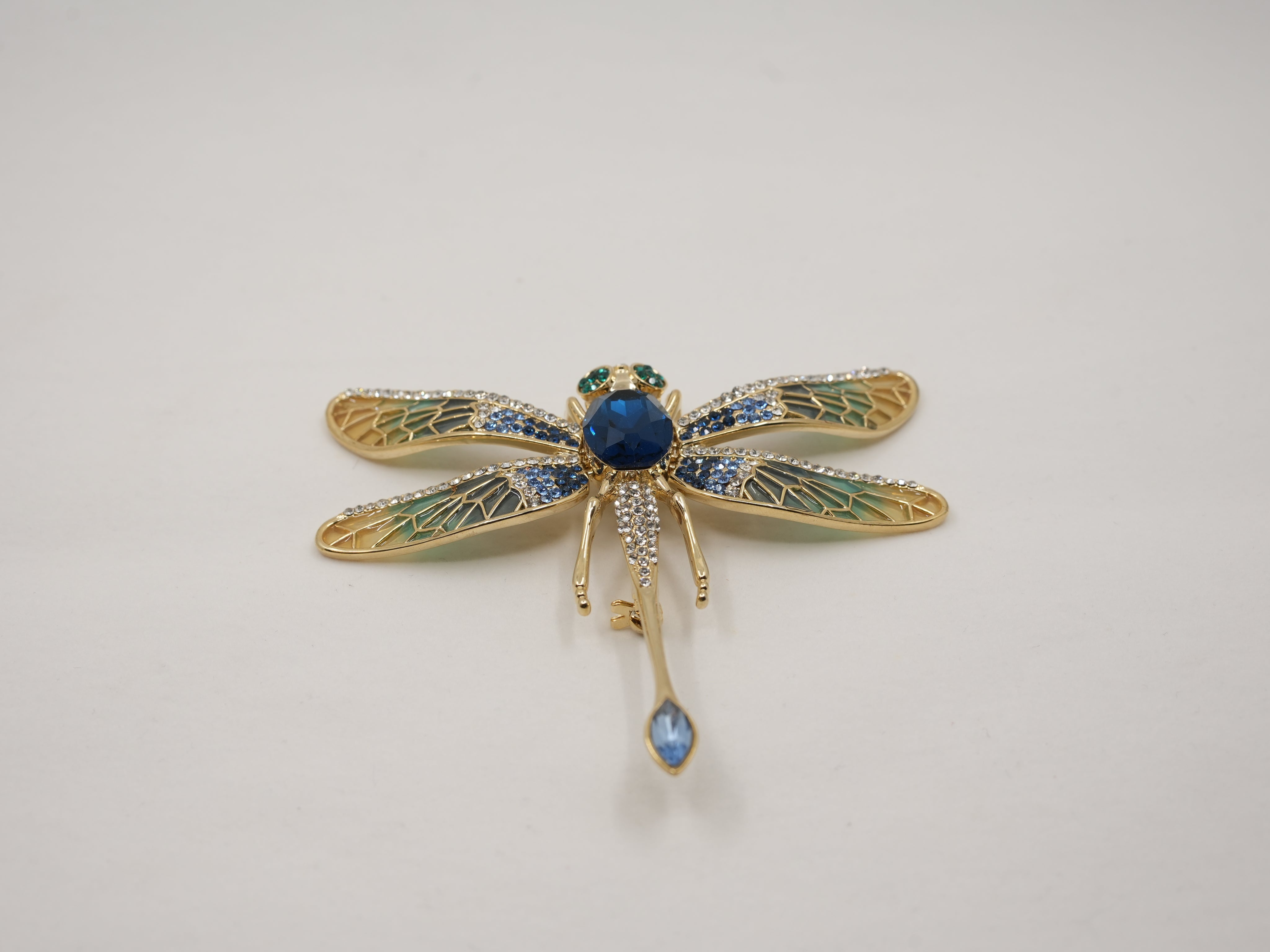 Big navy blue dragon fry brooch
