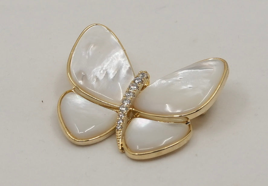 MOP butterfly brooch