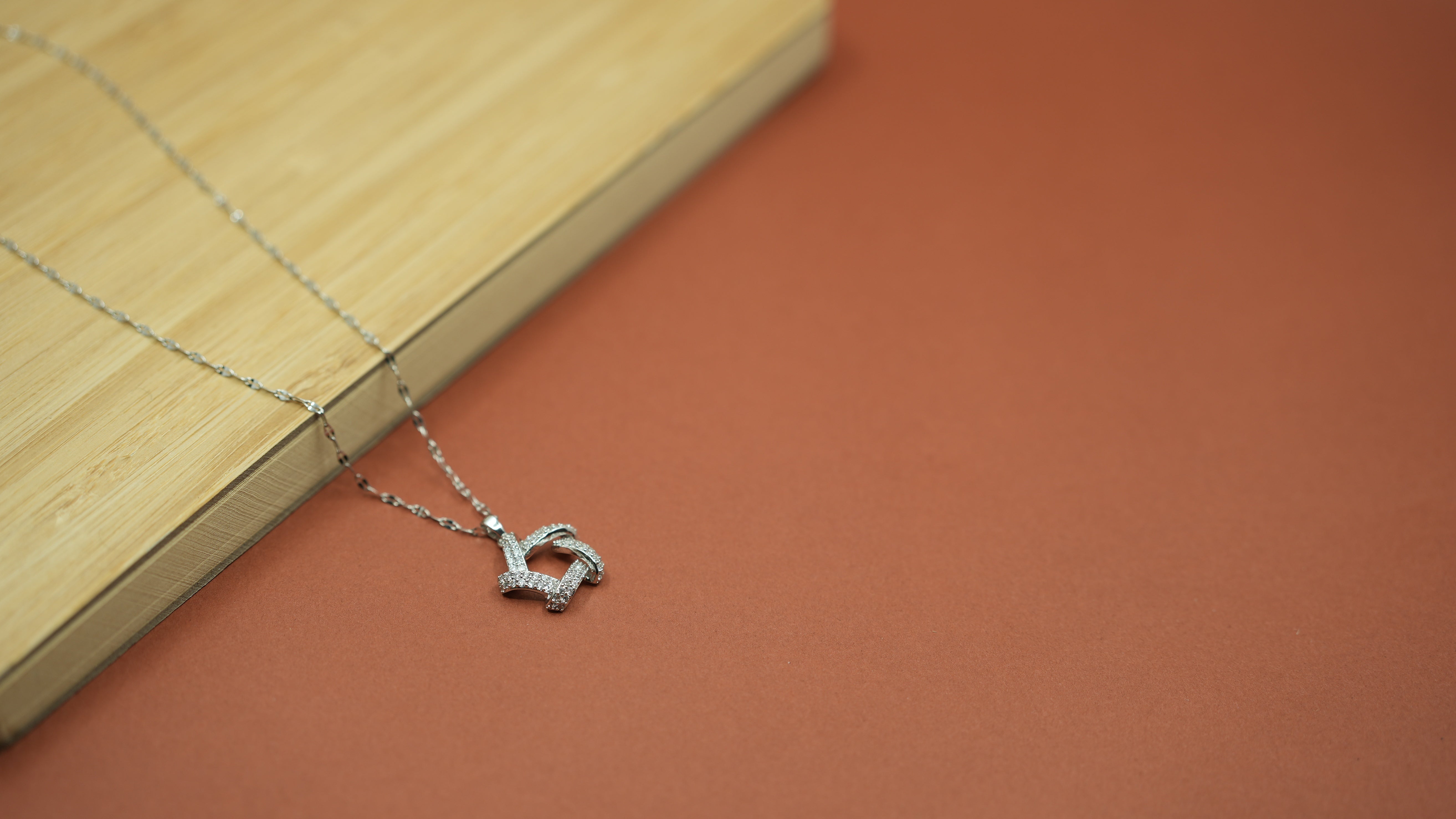 Pentra silver studded necklace