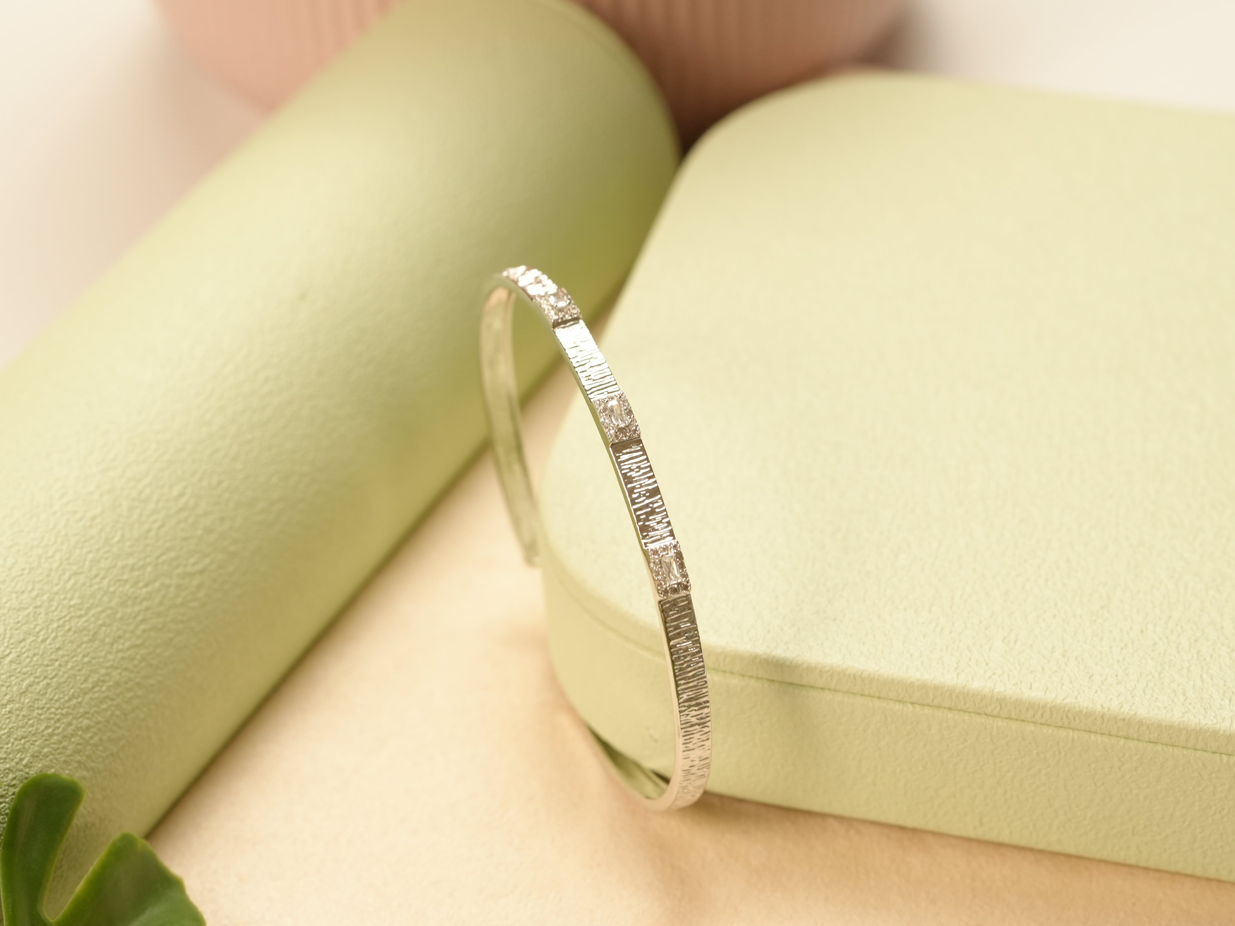 Silver Textured Spark Bracelet