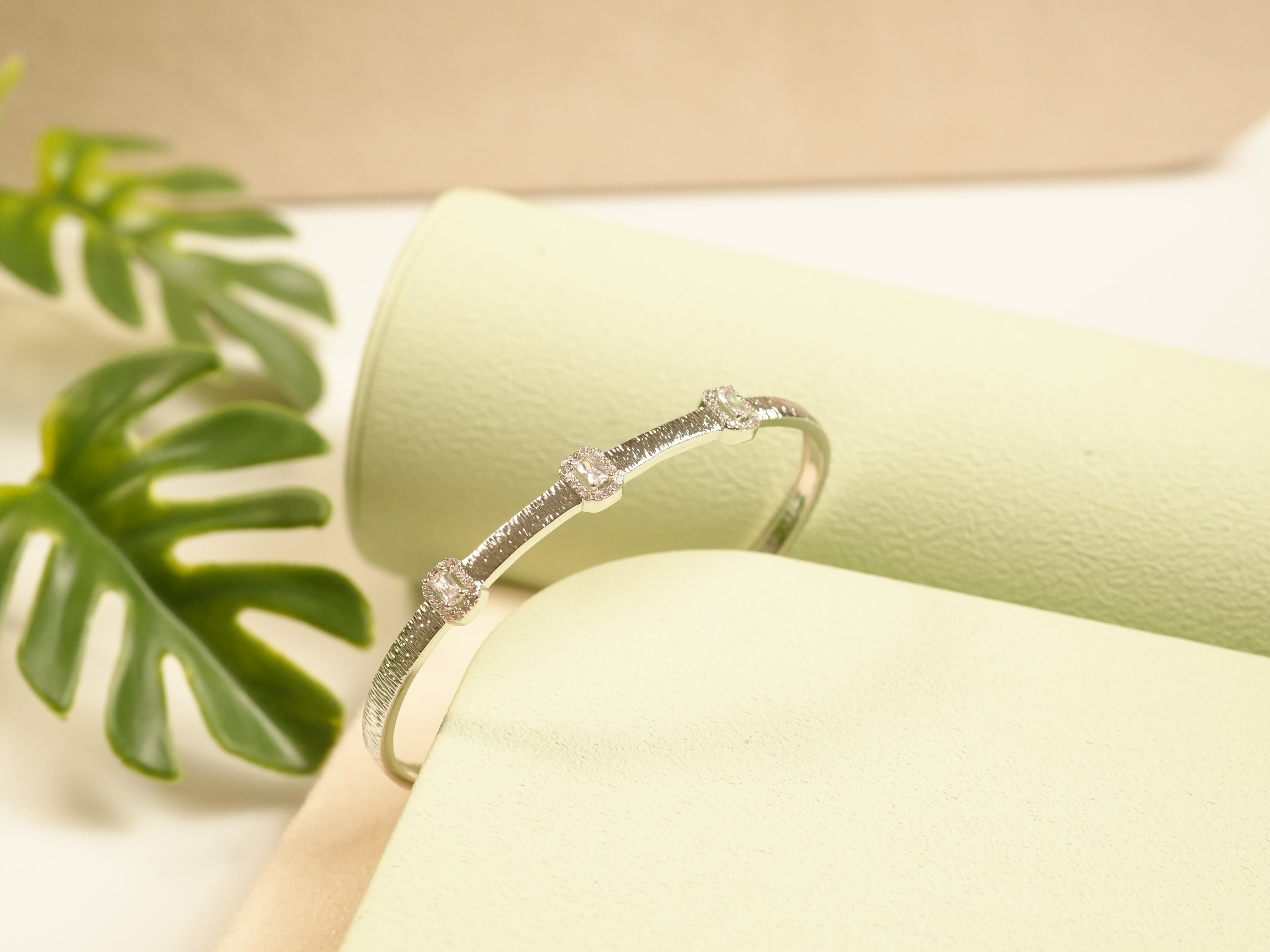 Silver Emerald Bracelet