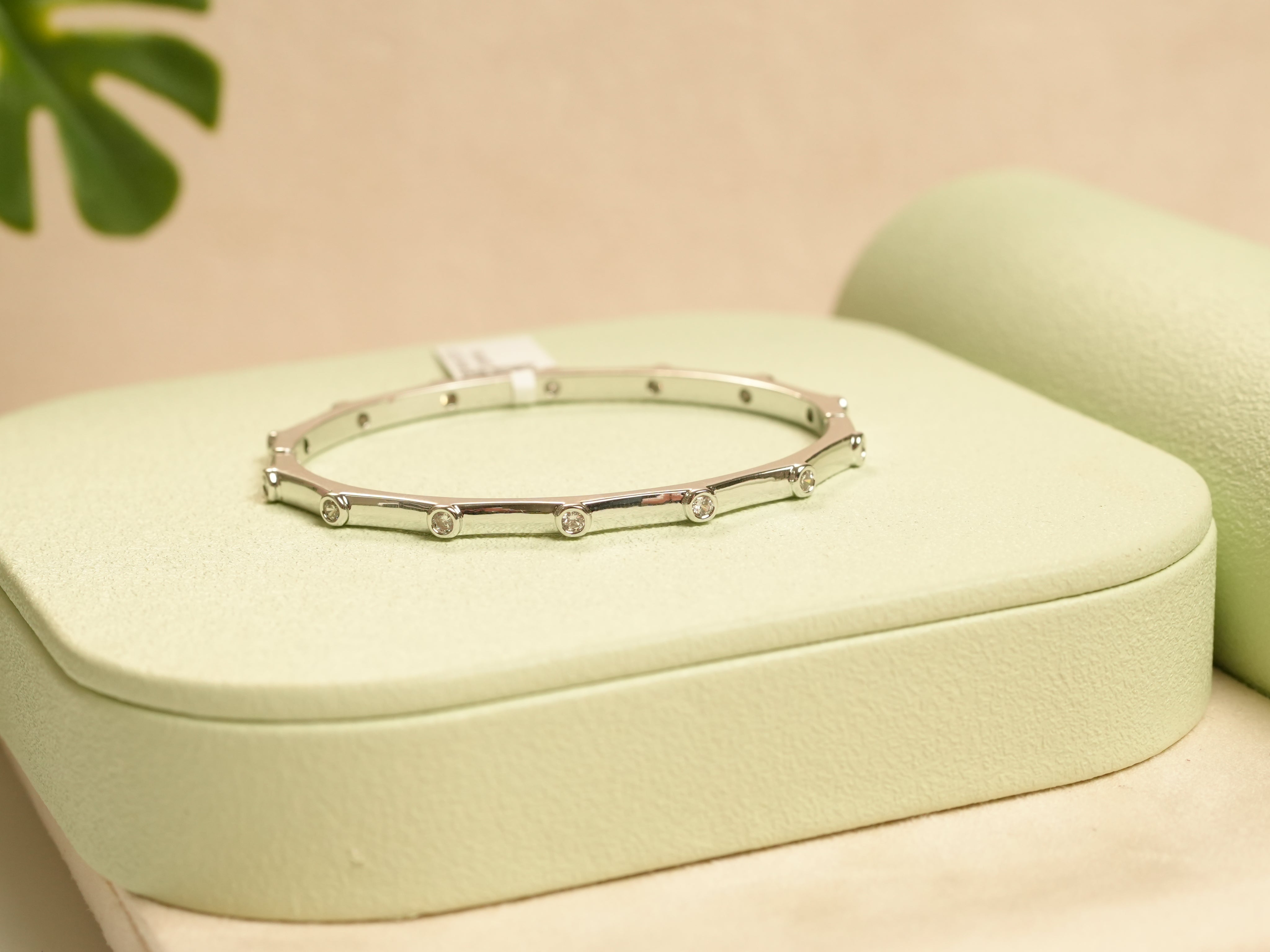 Silver hexagon diamond Bracelet
