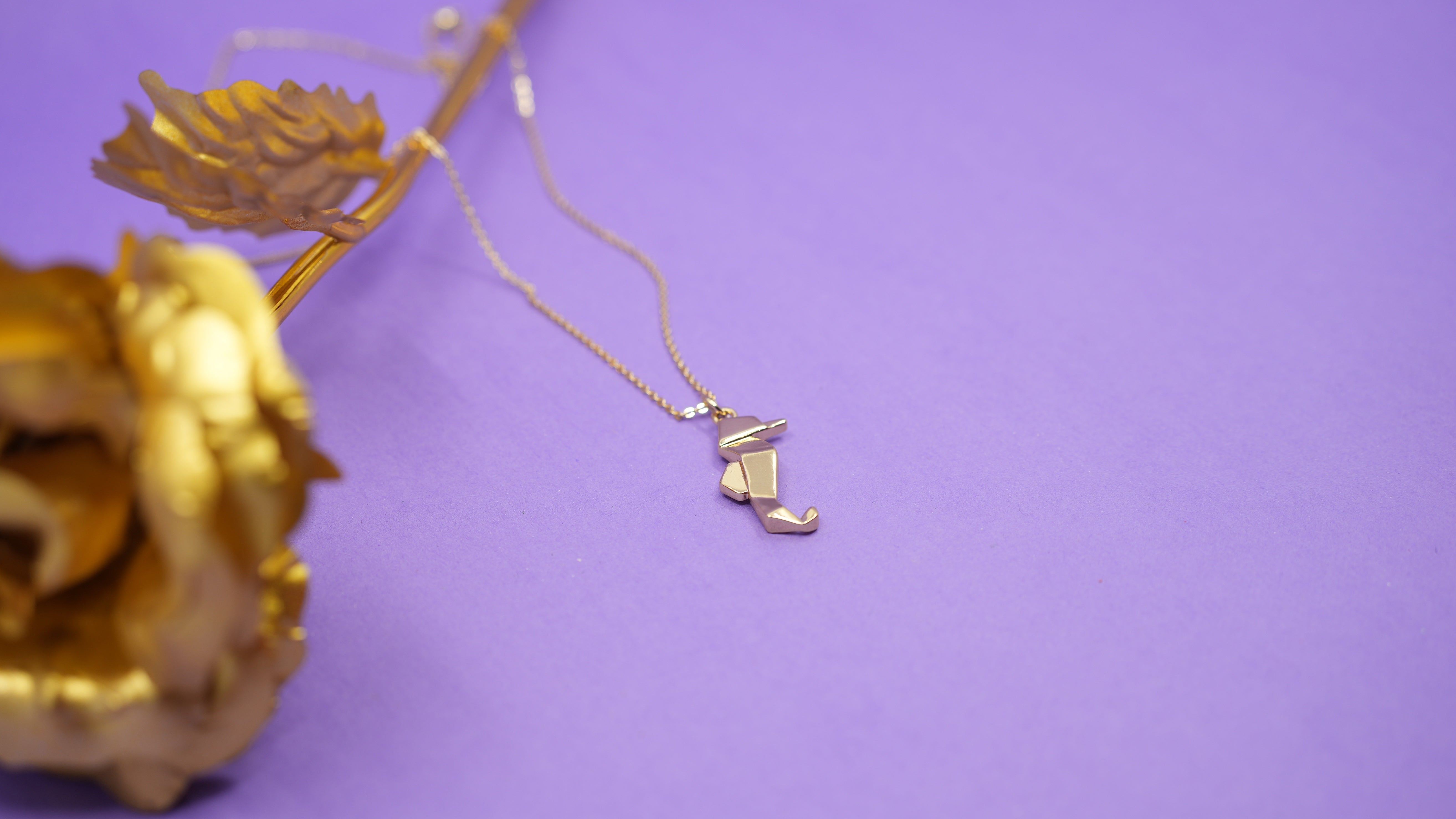 Seahorse Origami Necklace