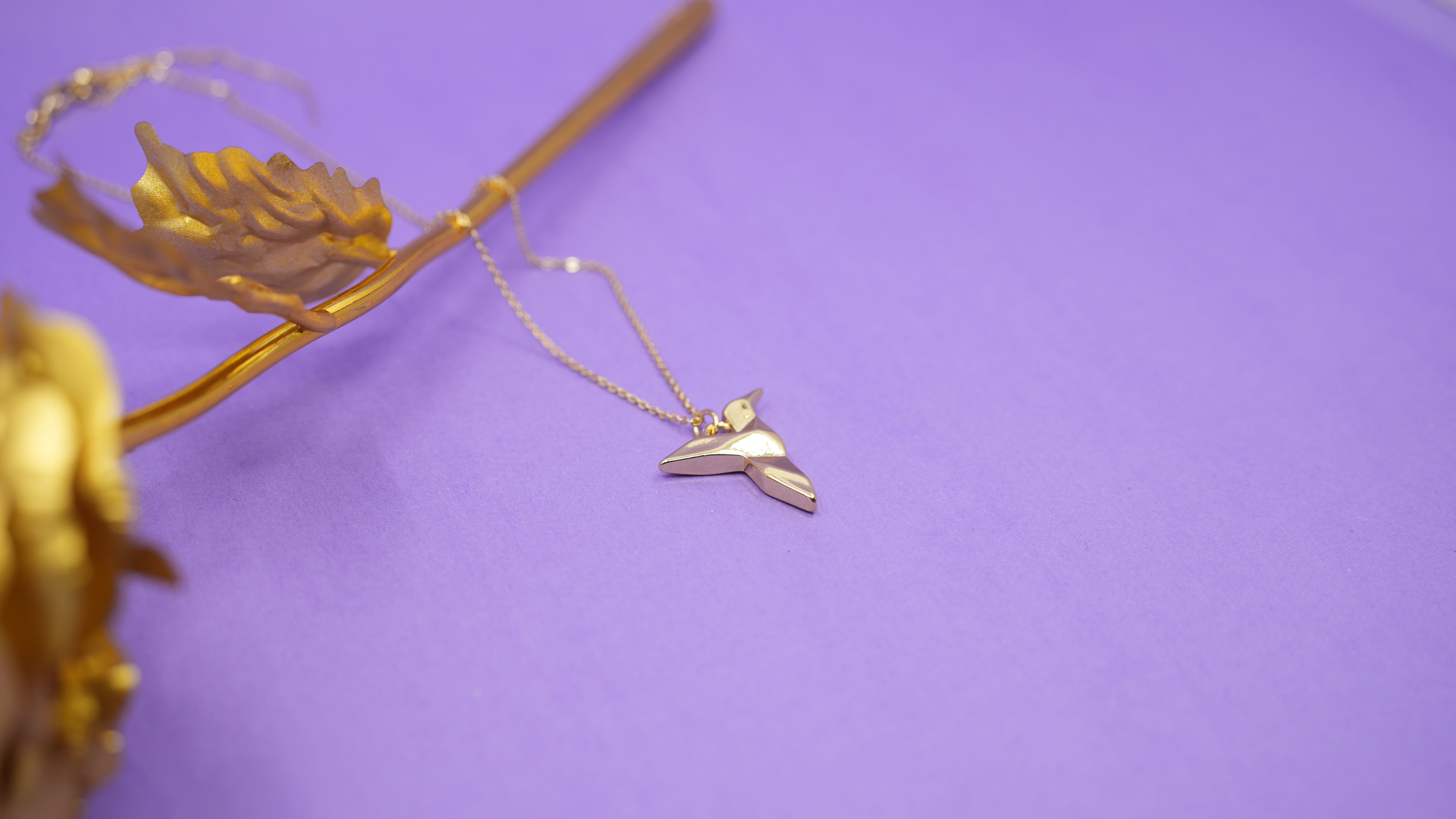 Humming Bird Origami Necklace