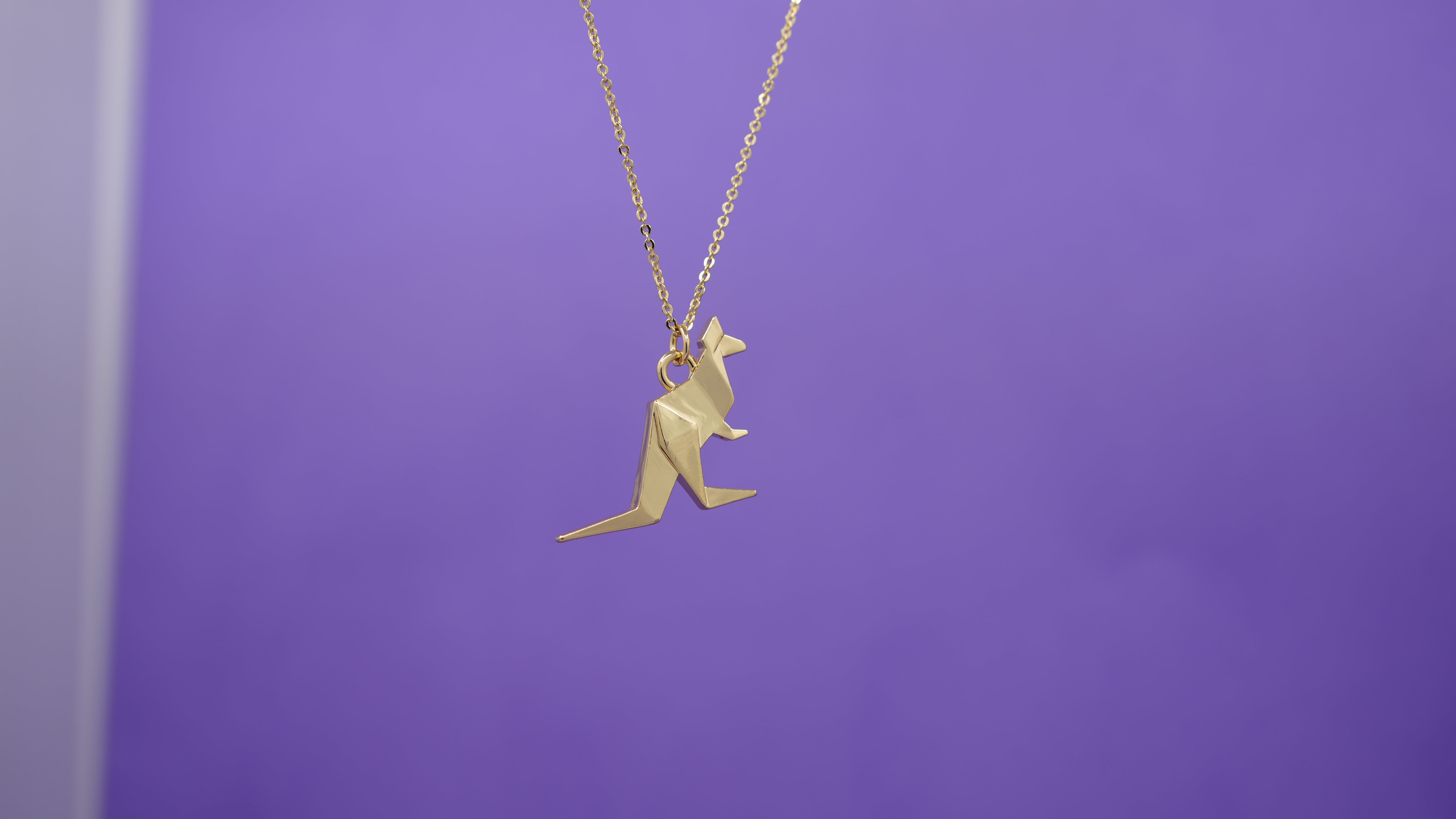 Kangaroo Origami Necklace