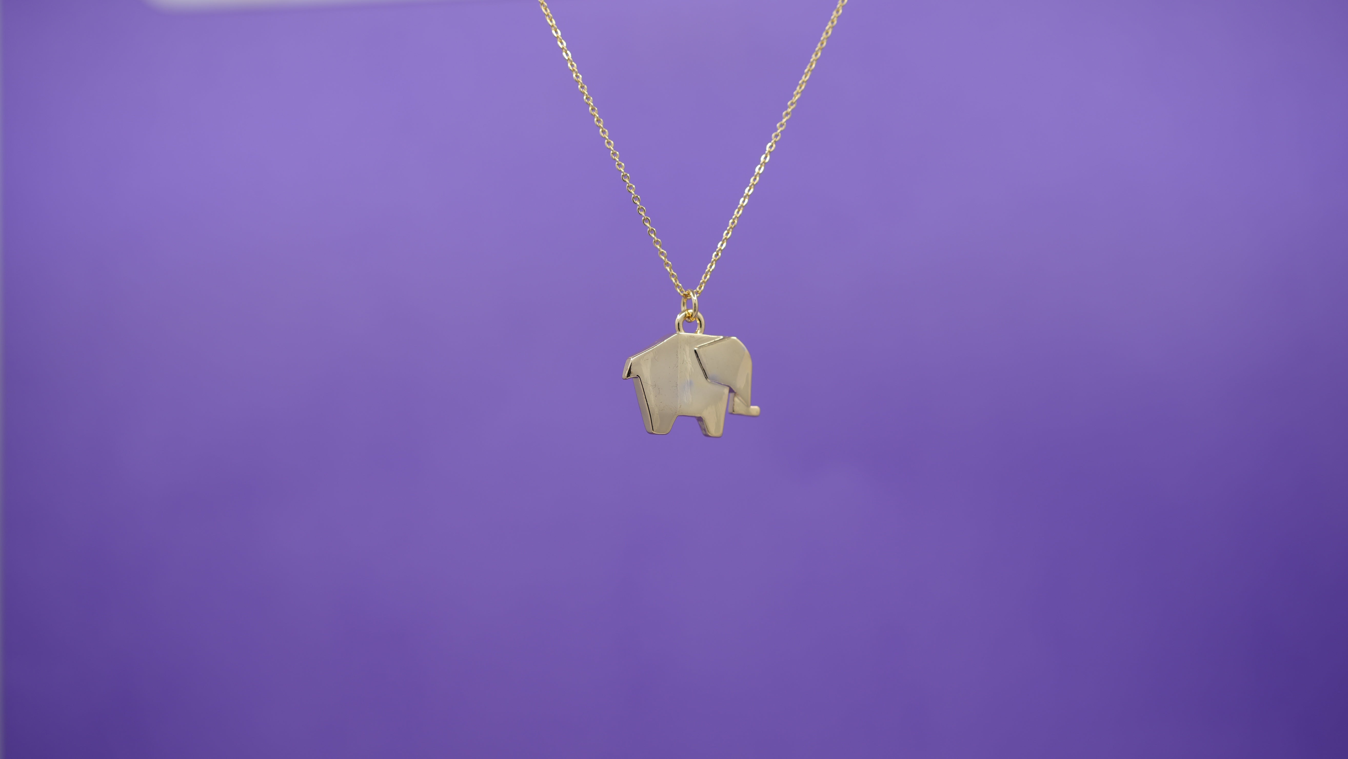 Elephant Origami Necklace