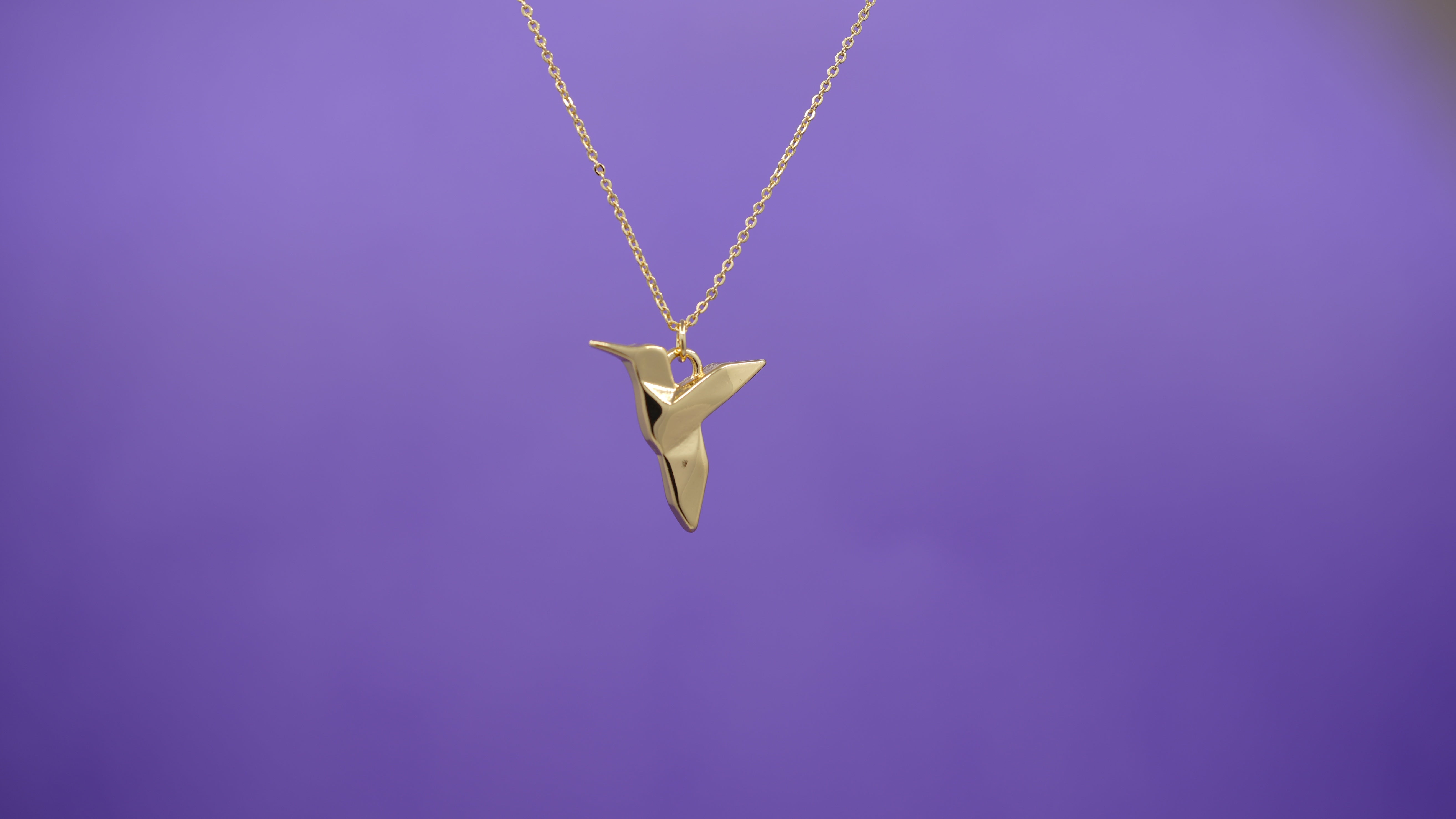 Humming Bird Origami Necklace