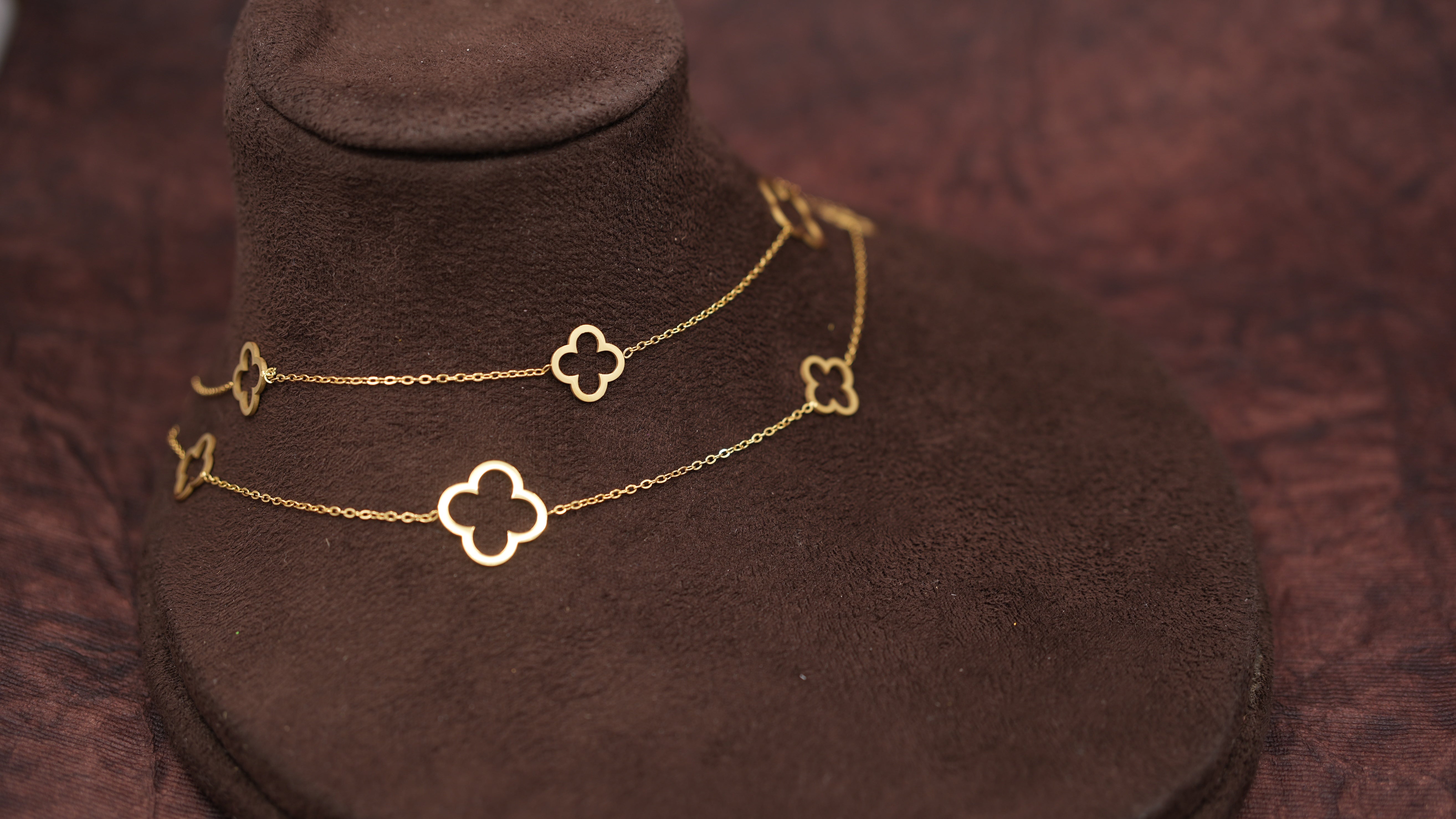 Clover Shaped Long Necklace