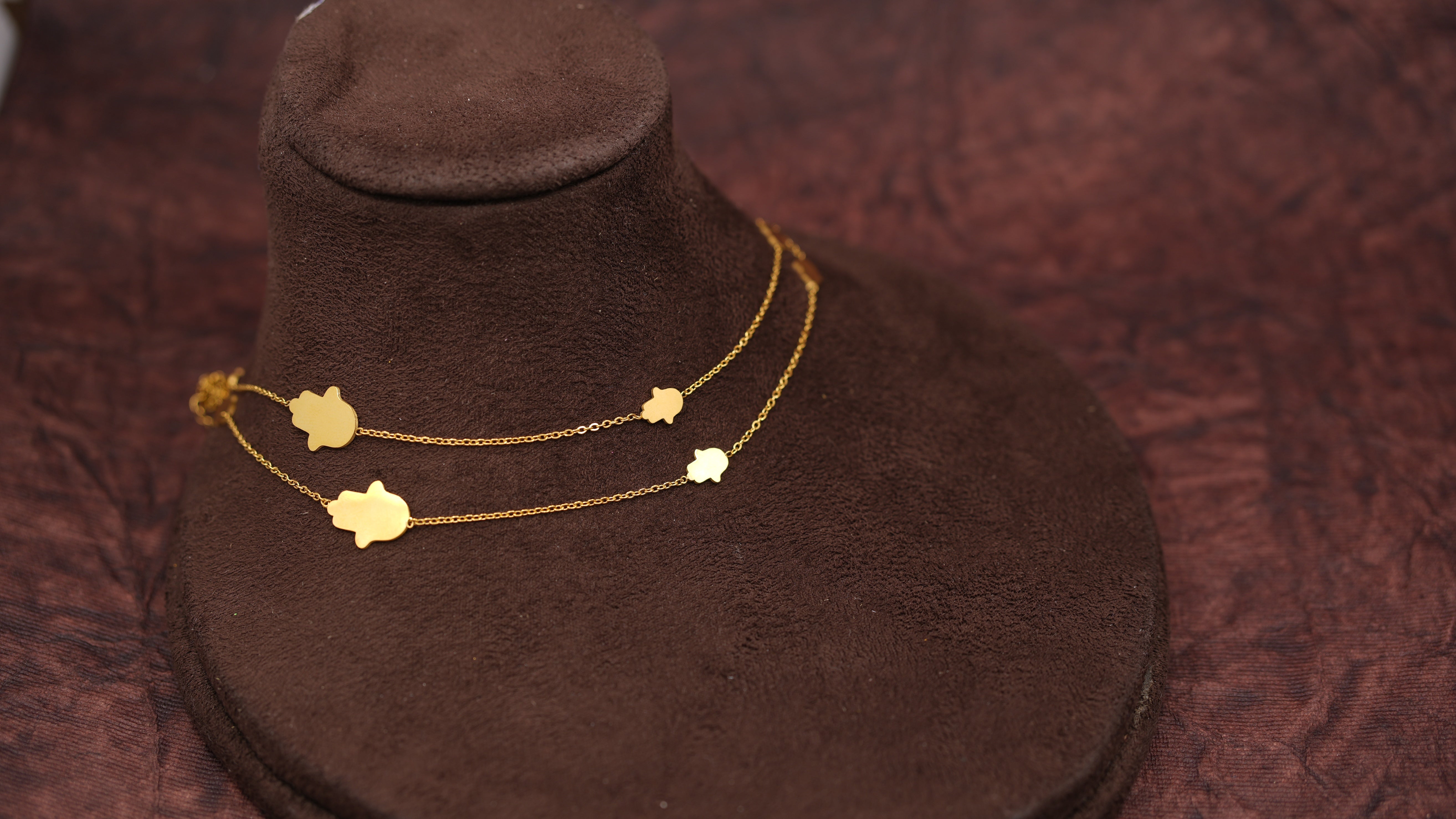 Humsa Hand Long Necklace