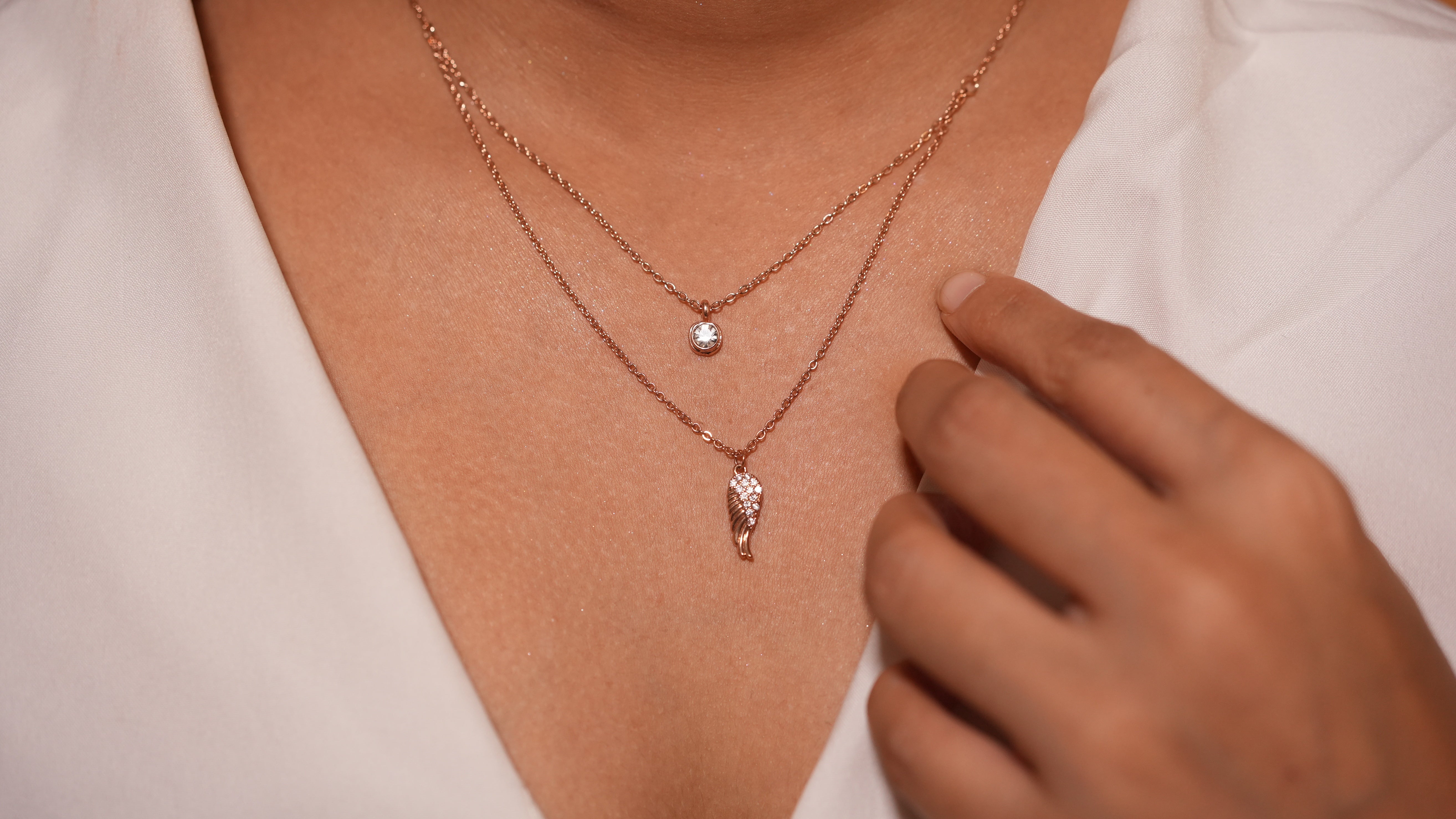 Twin Tail Layered Necklace